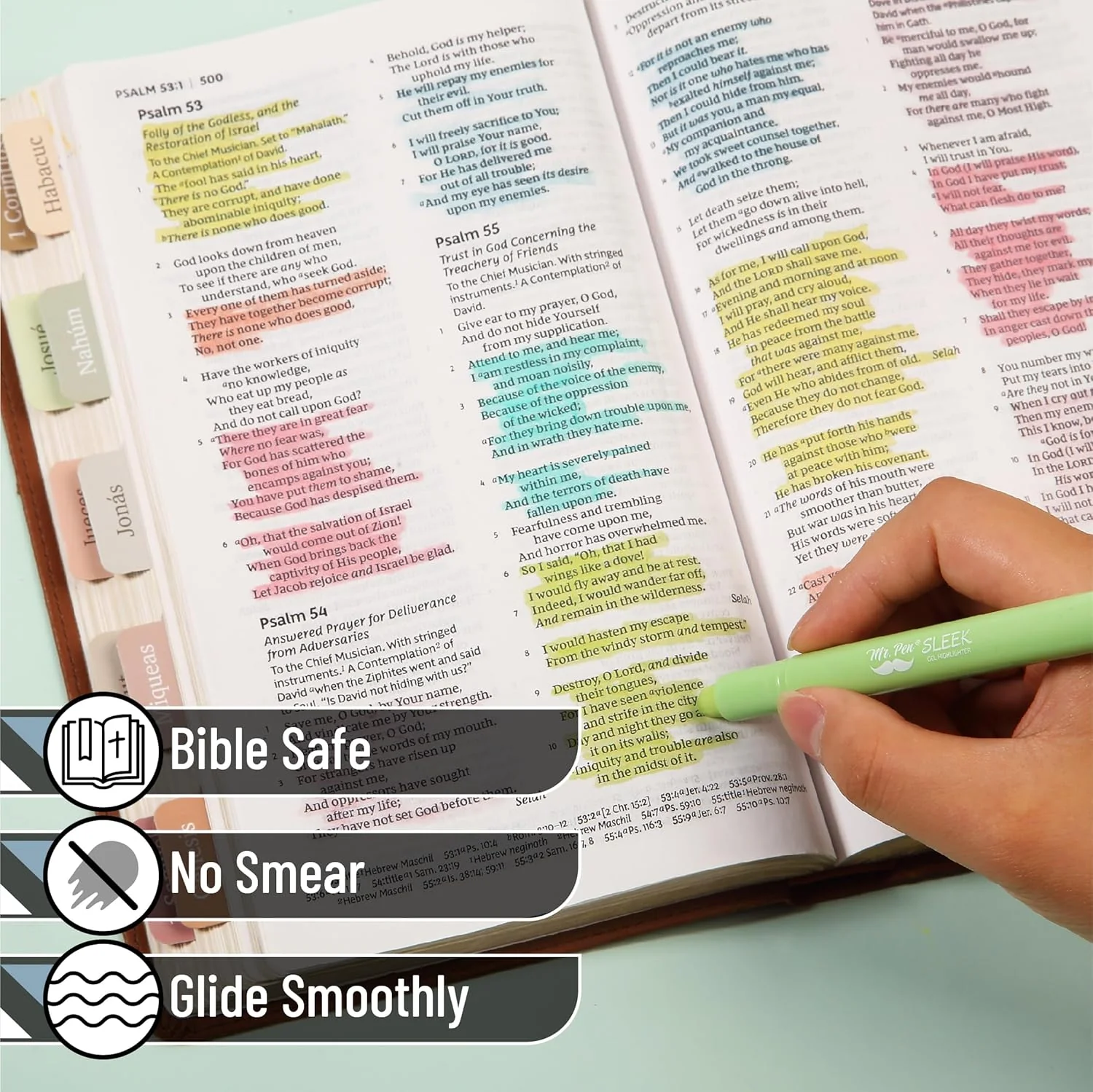 Mr. Pen- Gel Highlighter, 8 Pack, Assorted Colors, Bible Highlighters No Bleed - Image 3