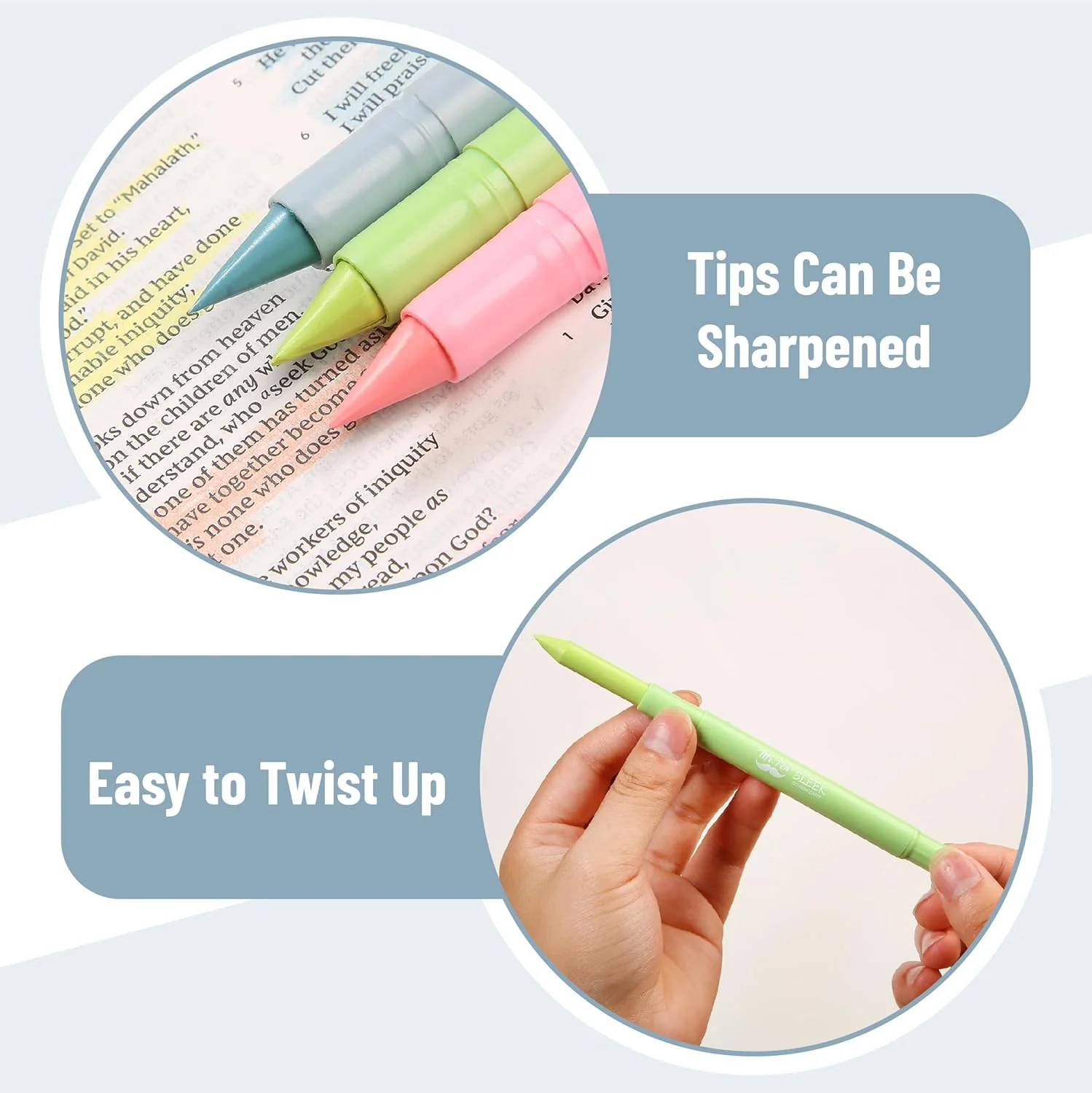 Mr. Pen- Gel Highlighter, 8 Pack, Assorted Colors, Bible Highlighters No Bleed - Image 4