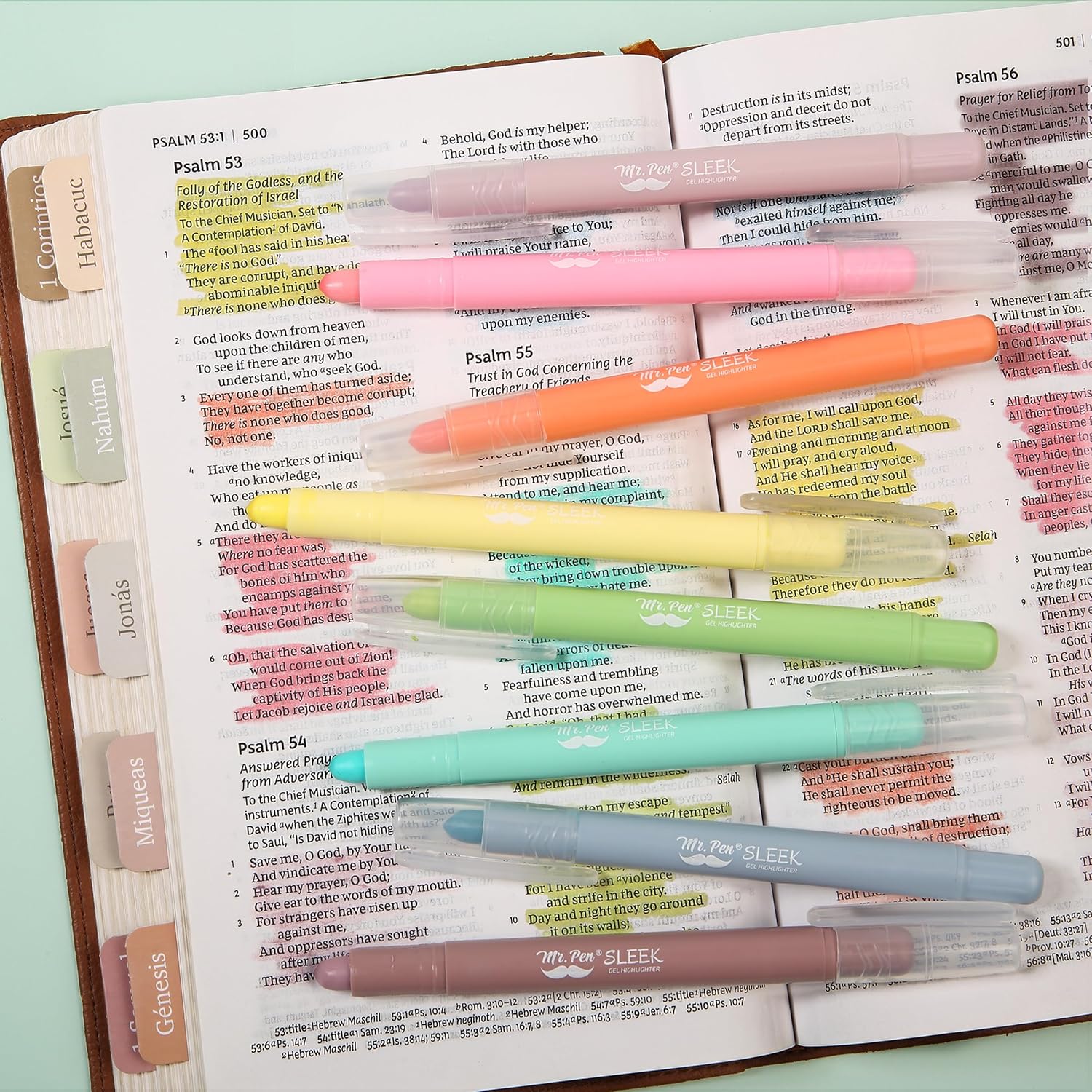 Mr. Pen- Gel Highlighter, 8 Pack, Assorted Colors, Bible Highlighters No Bleed - Image 8