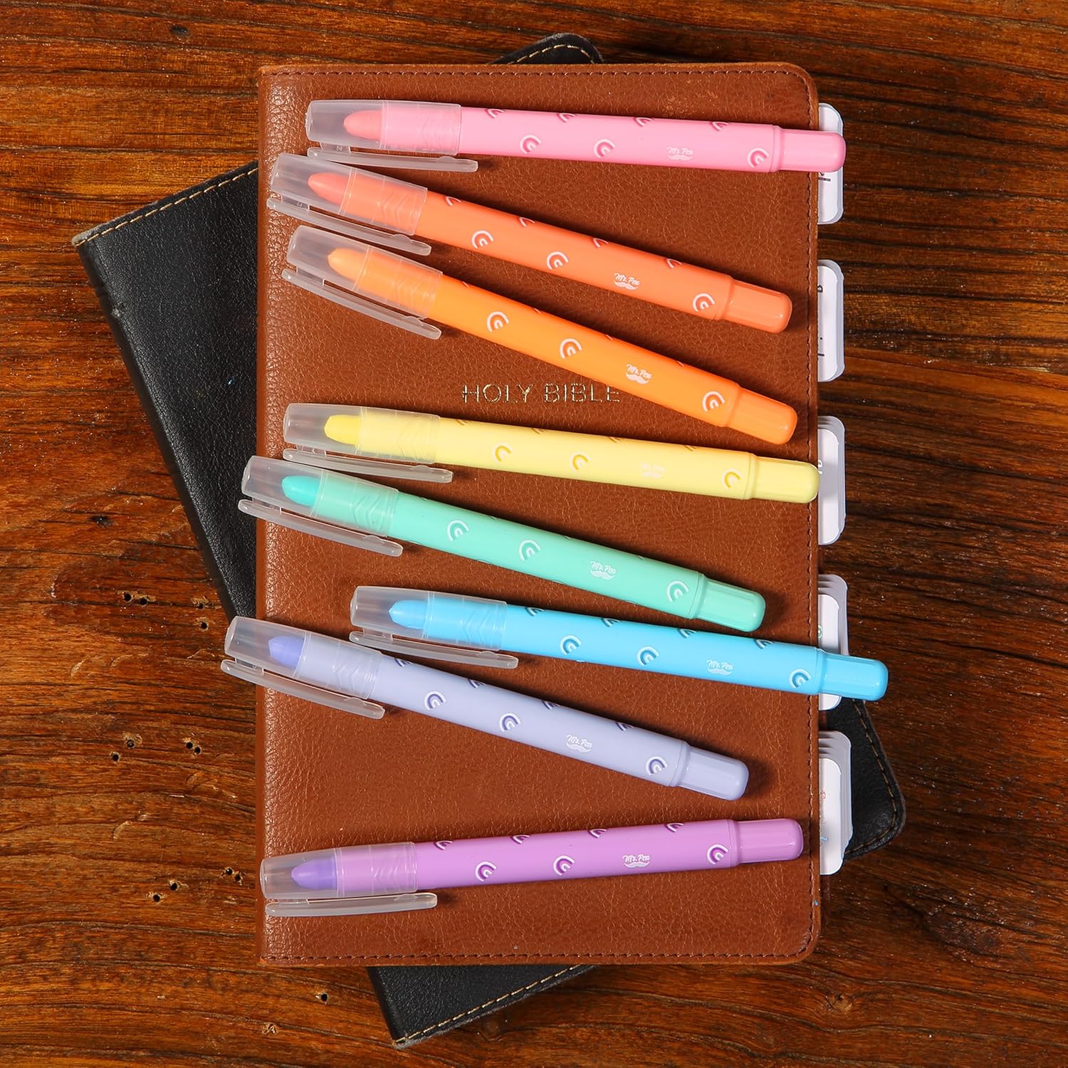 Bible Gel Highlighters, 8 Pack, Assorted Colors, No-Bleed, Twist-Up, Sharpenable Tips - Image 7