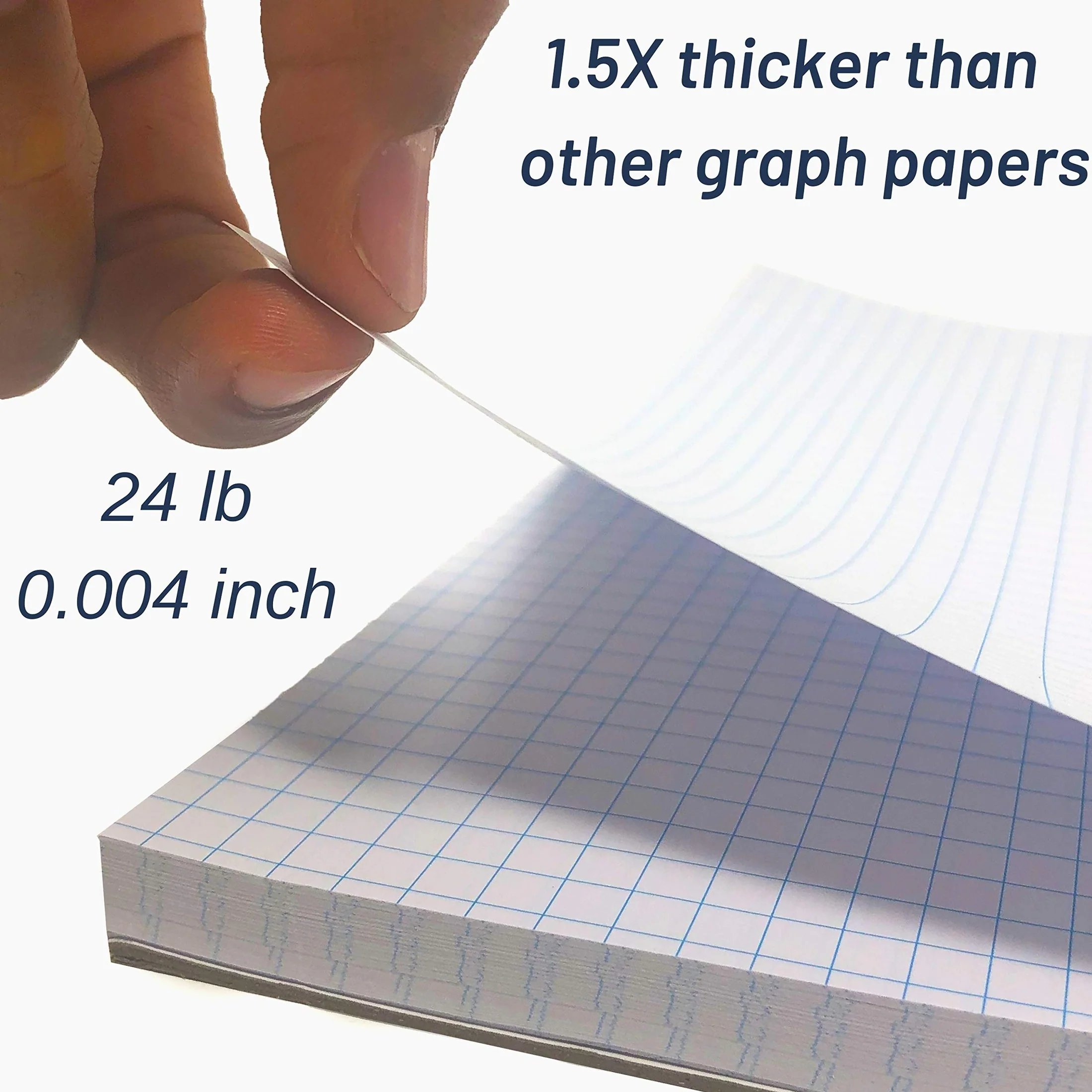 Graph Paper Pad 17x11, 4x4 Grid Paper (4 Squares/Inch), 22 Sheets, White - Image 4