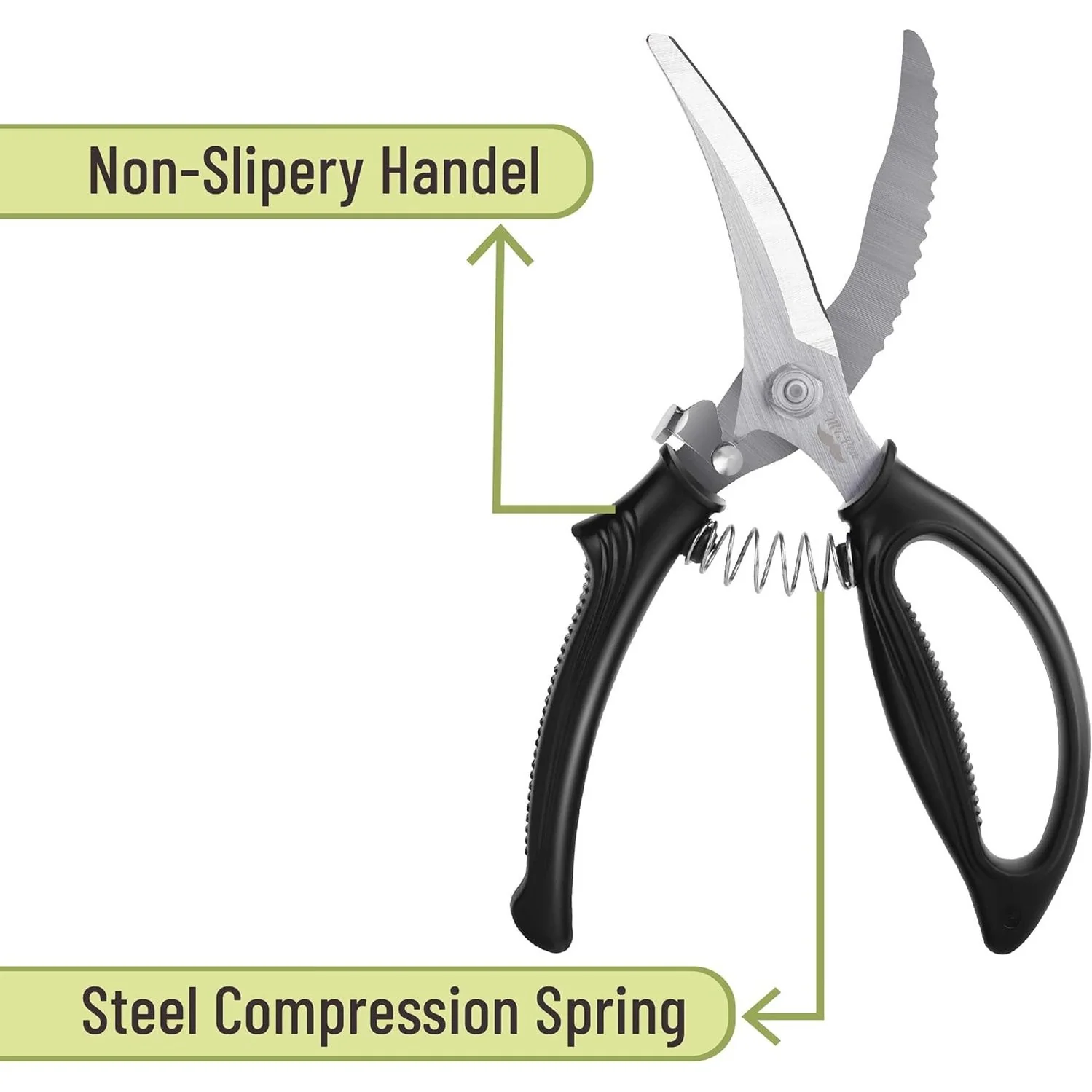 Heavy Duty Poultry Shears, Stainless Steel Meat Scissors, Lock - Image 4