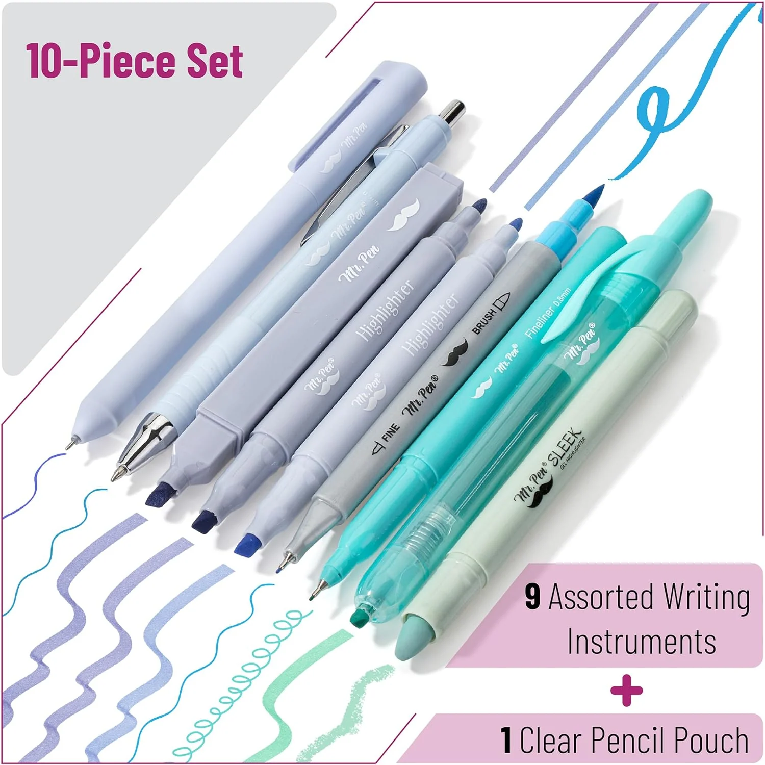 Bible Journaling Kit with Pouch, 10 Pack — Assorted Pens & Highlighters - Image 5