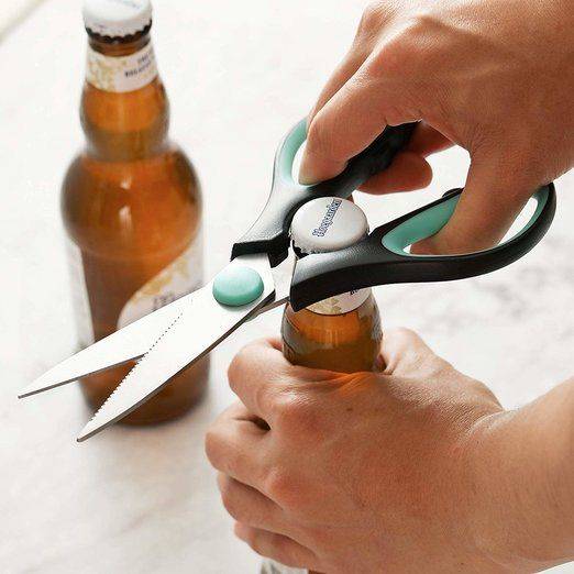 Kitchen Scissors 8”, Stainless Steel Shears, Dishwasher Safe, Meat & Food Cutting - Image 5