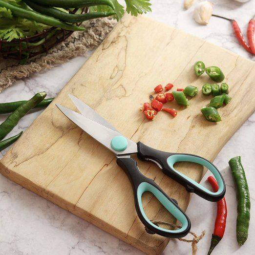 Kitchen Scissors 8”, Stainless Steel Shears, Dishwasher Safe, Meat & Food Cutting - Image 7