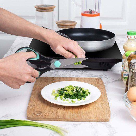 Kitchen Scissors 8”, Stainless Steel Shears, Dishwasher Safe, Meat & Food Cutting - Image 8