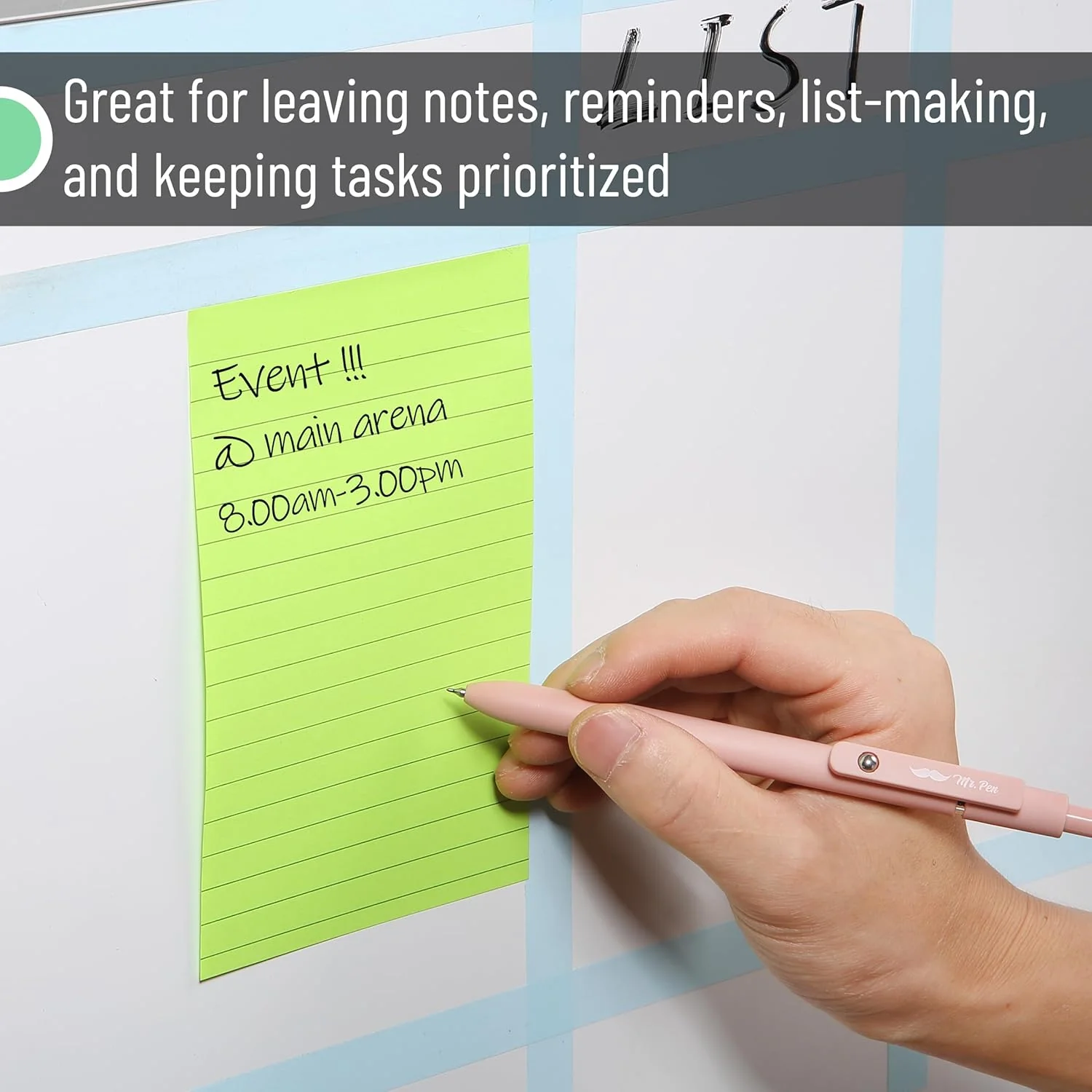 Lined Sticky Notes 4x6, 6 Pads, 360 Sheets, Assorted Colors - Image 5