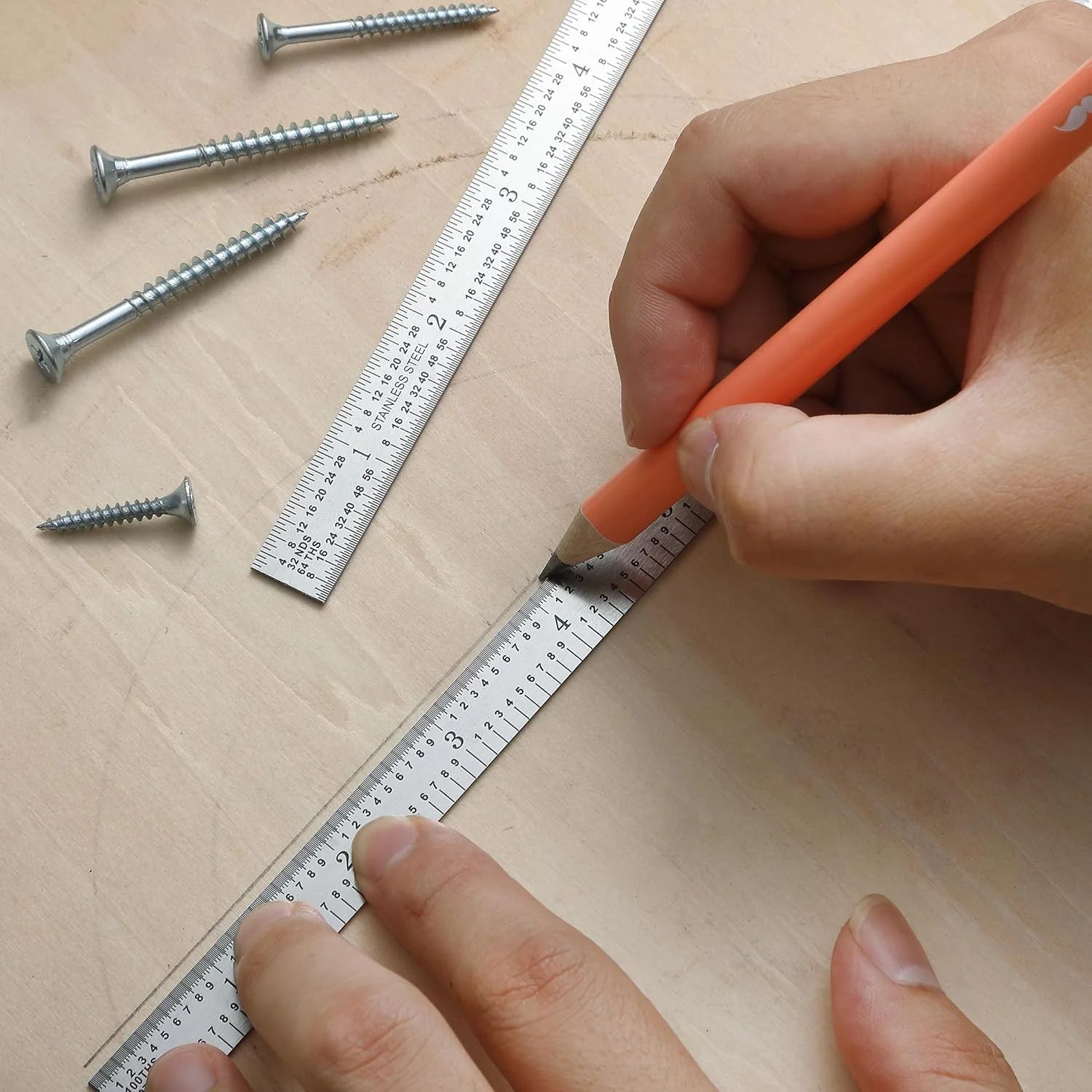 Machinist Ruler 12 Inch, 2 Pack, Stainless Steel, 1/10 1/100 1/32 - Image 7