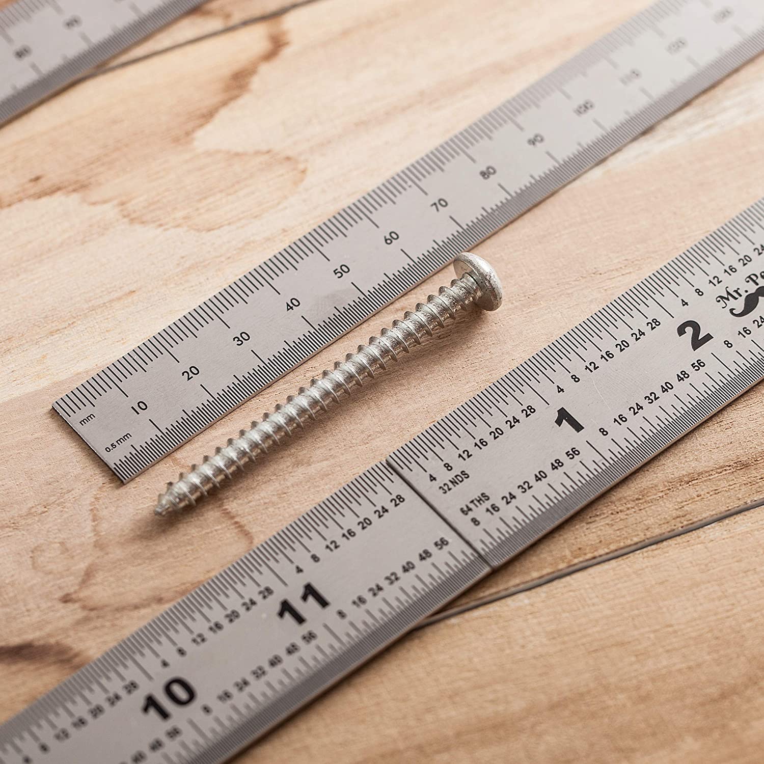 Stainless Steel Ruler Set 4 Pack, 6” 8” 12” 14” Inch - Image 3