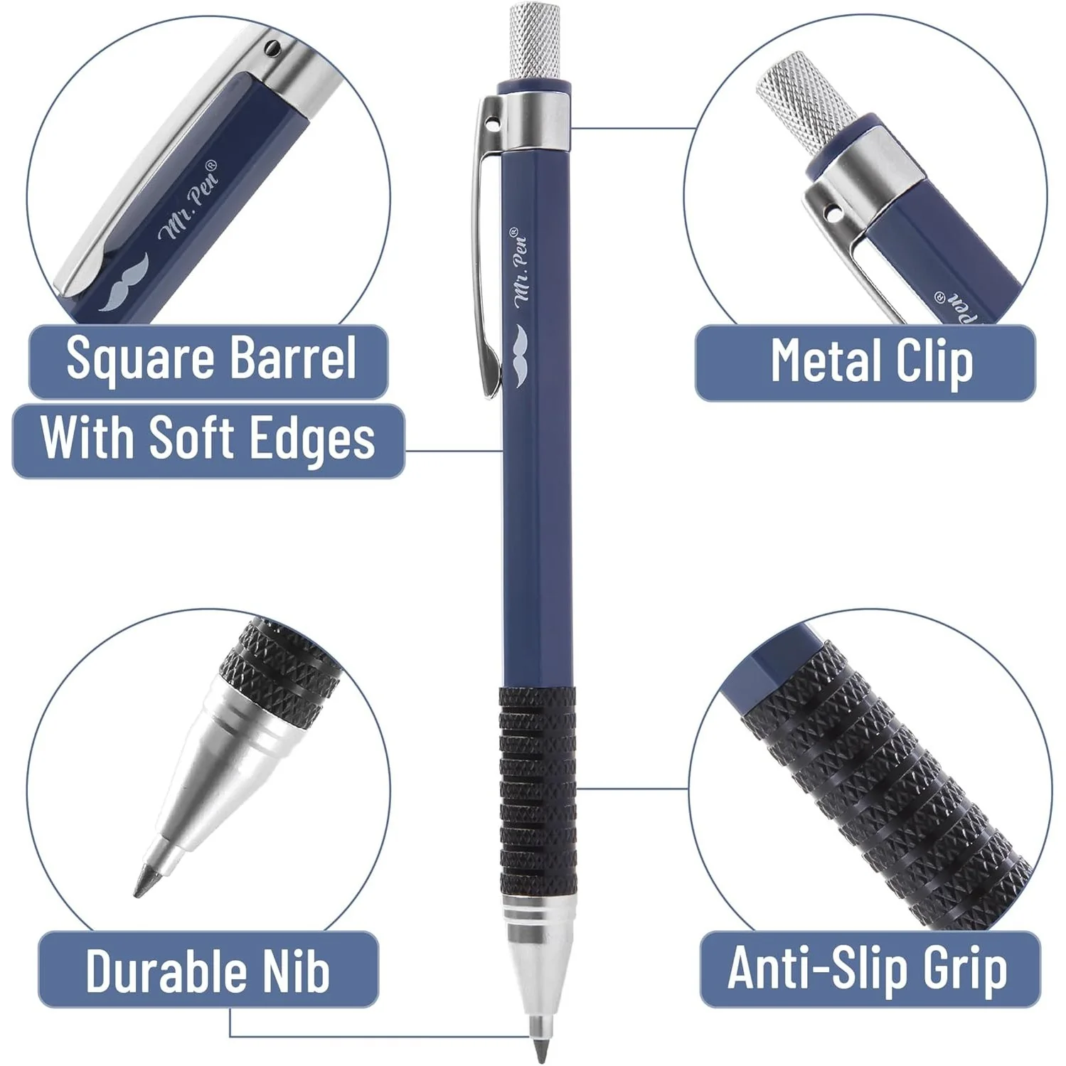 2.0mm Mechanical Pencil Set, 5 pcs, Lead, Eraser, Sharpener - Image 3