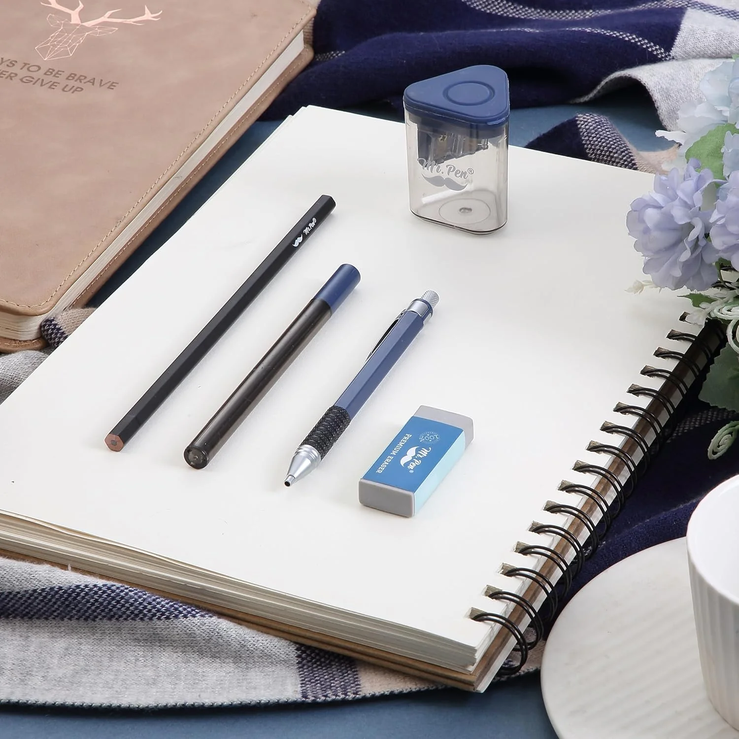 2.0mm Mechanical Pencil Set, 5 pcs, Lead, Eraser, Sharpener - Image 7