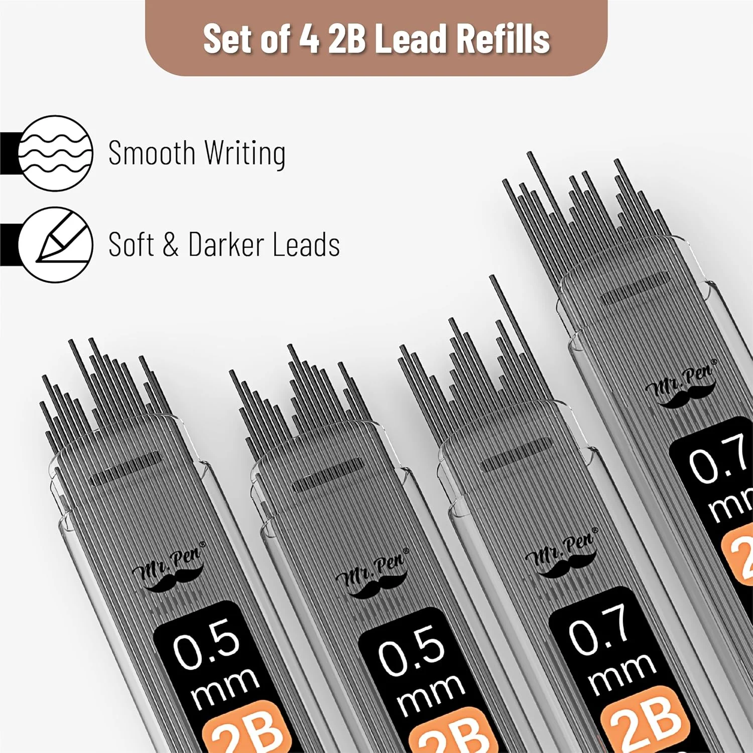 Metal Mechanical Pencil Set, 0.5 & 0.7mm, 80 Lead, Case - Image 5