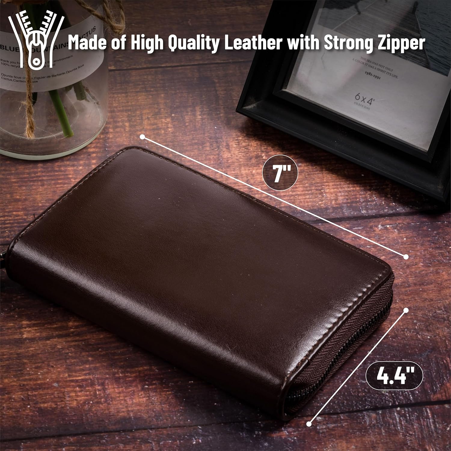 Metal Mechanical Pencil Set in Leather Case, 5 Sizes, HB Leads - Image 4