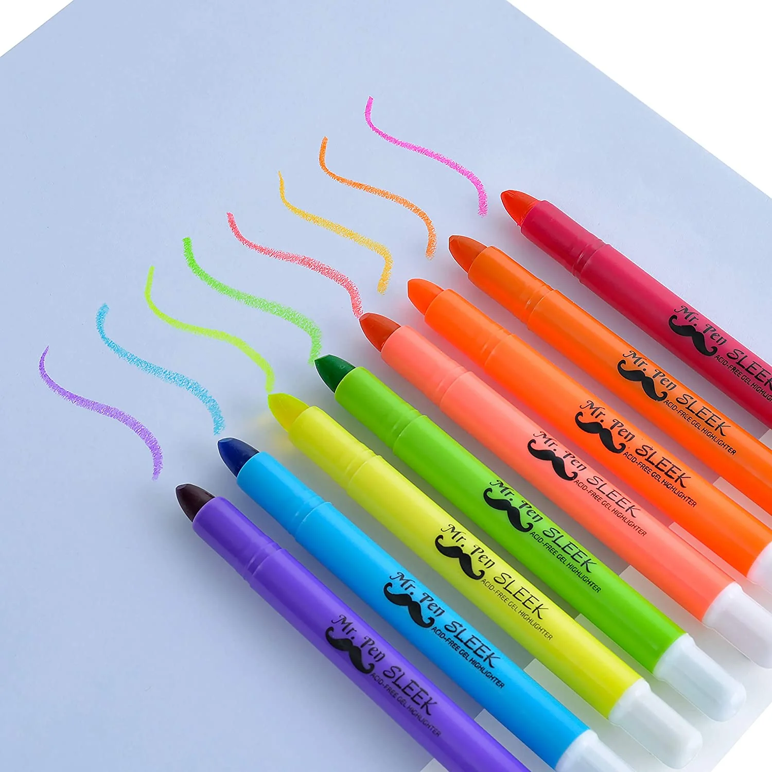 Bible Gel Highlighters, 8 Pack, Assorted Colors, No-Bleed, Twist-Up Design, Sharpenable Tips, Journaling & Study - Image 10