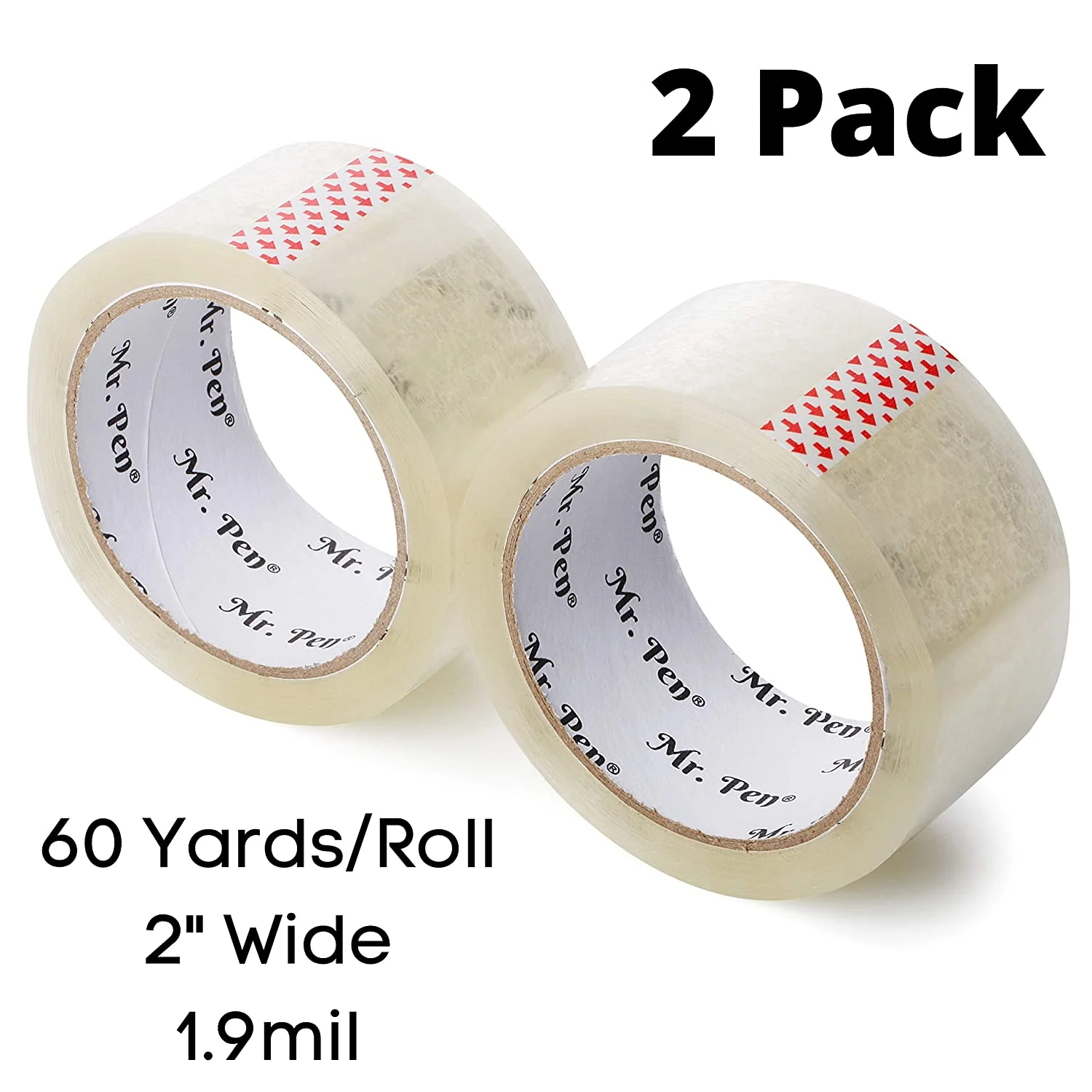 Clear Packing Tape 2 Pack, 2 Inch Wide, 60 Yards, 1.9mil, No Smell - Image 11