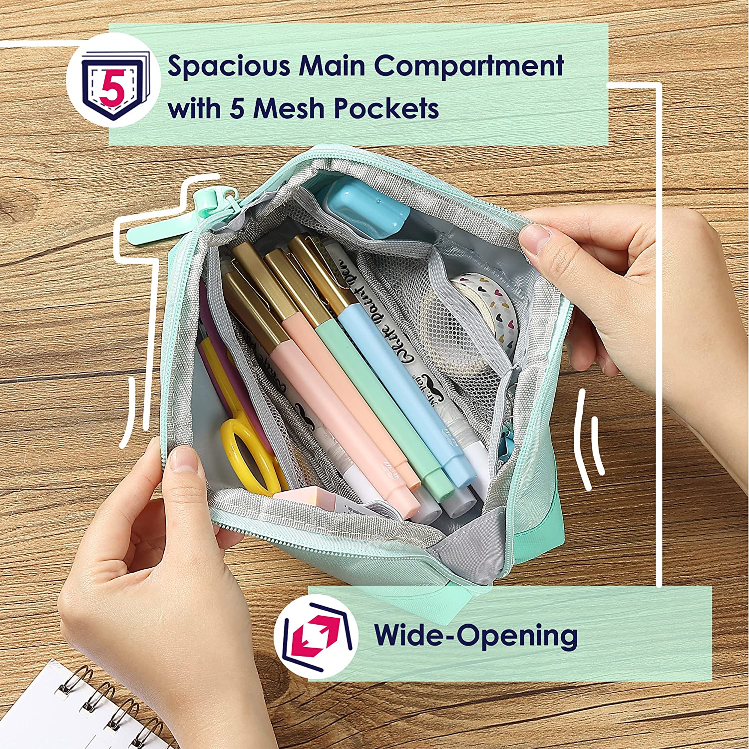 Pencil Case, Pencil Pouch, Pencil Bag, Pen Case, Pen Pouch, Pen Bag, Pencil Pouches, Pencil Bags, School Pencil Case, College Pencil Case - Image 3