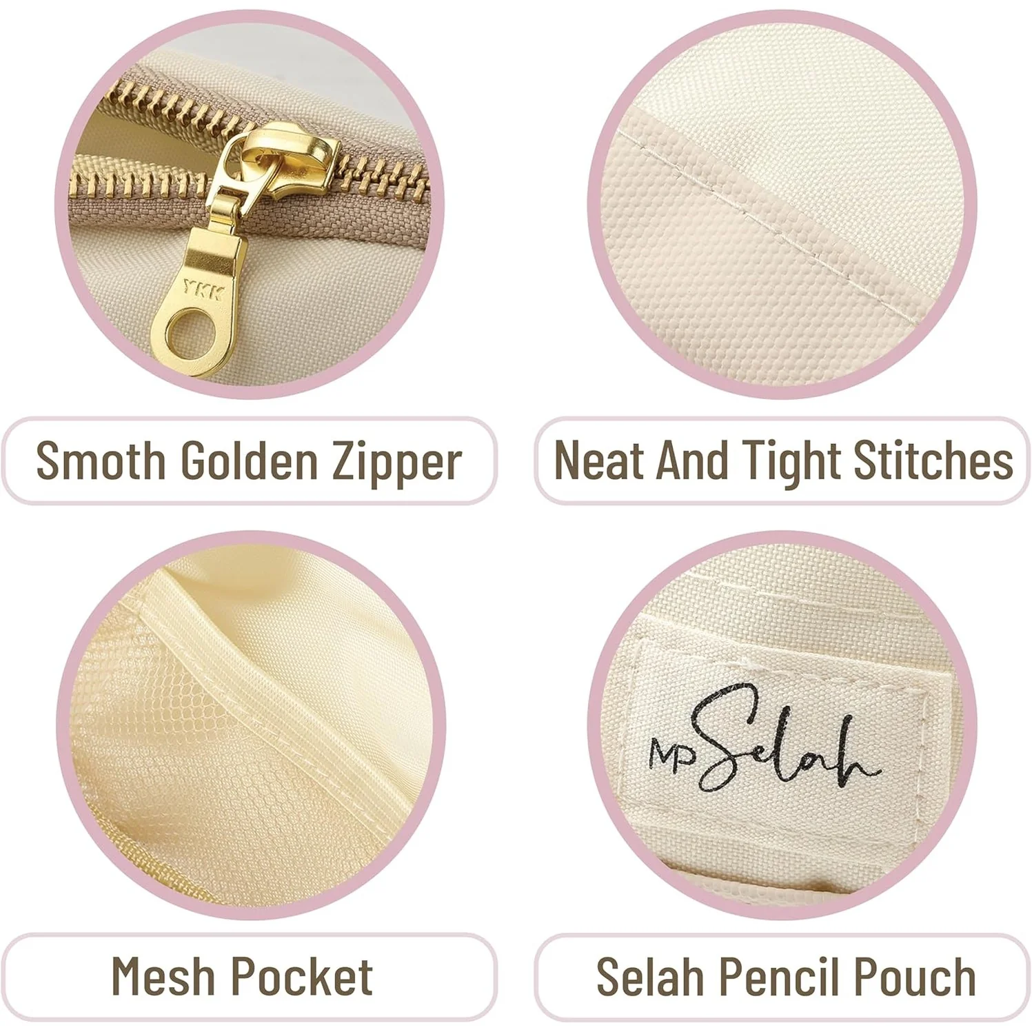 Mr. Pen- Pencil Case, Rose Pink, Pencil Pouch, Selah Theme - Image 4