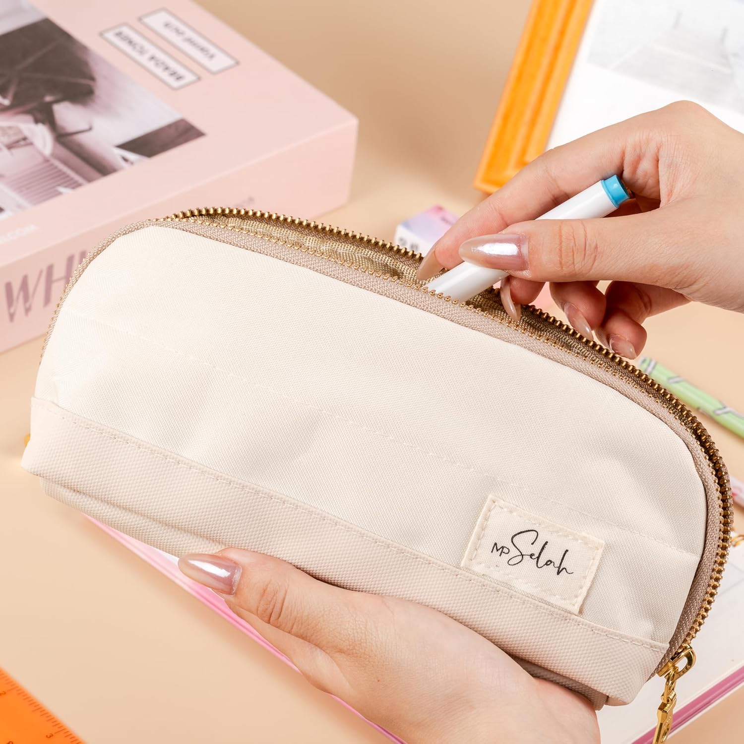 Mr. Pen- Pencil Case, Rose Pink, Pencil Pouch, Selah Theme - Image 8