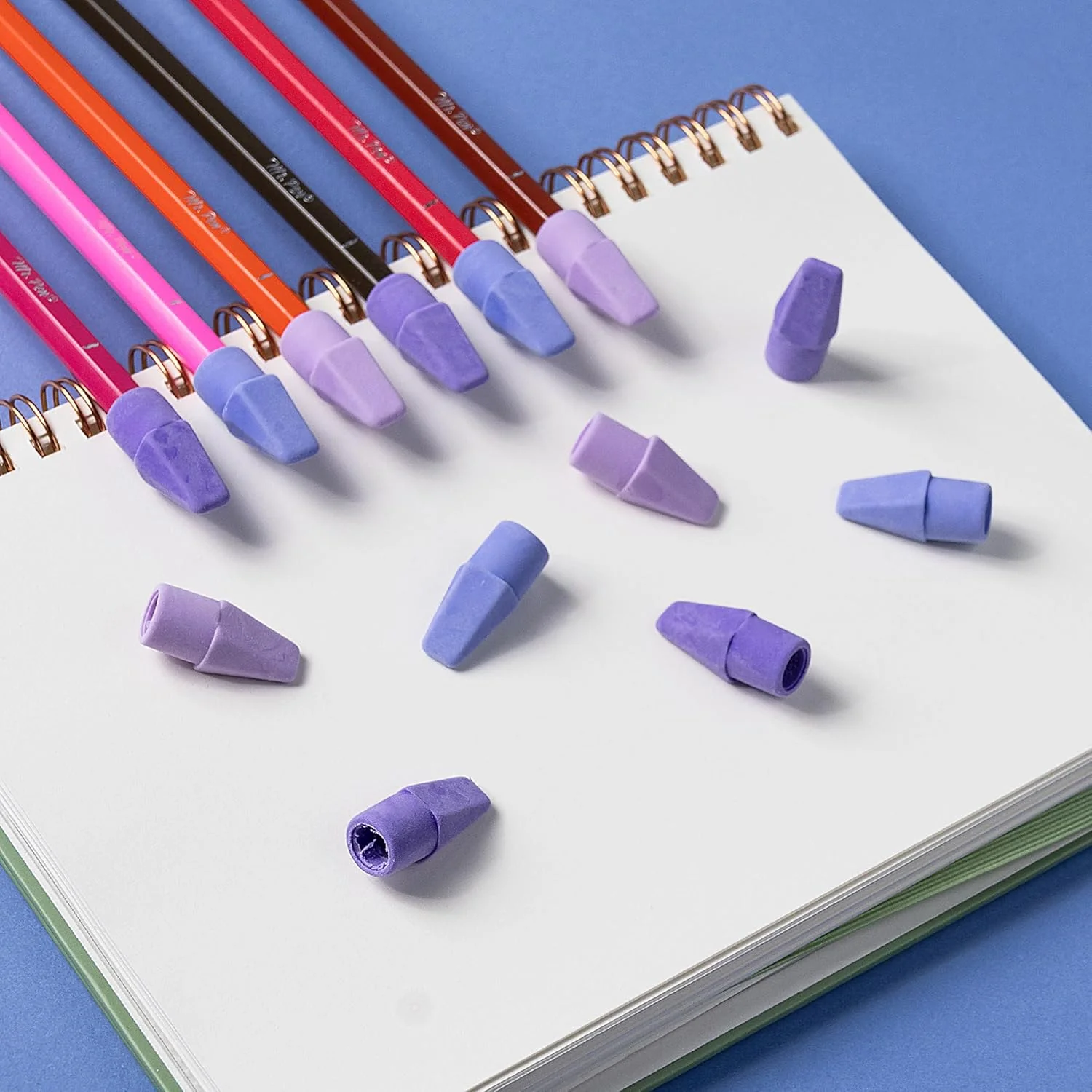 Pencil Erasers Toppers, 30 Pack, Colorful, Latex Free, No Smudge - Image 6