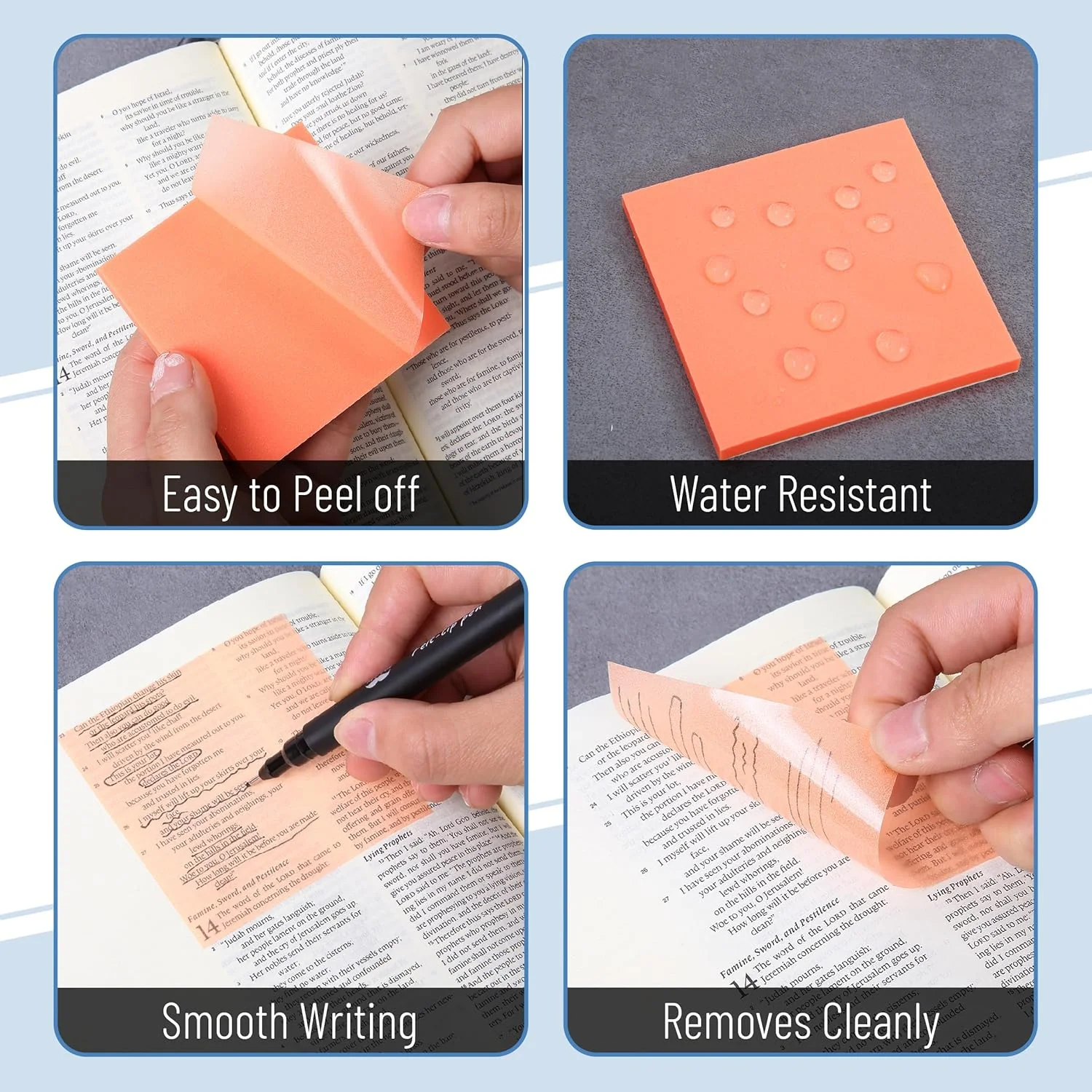 Bulk Plastic Glitter Sticky Notes 3x3, 20 Pads, 1000 Sheets, Prism Glow - Image 4