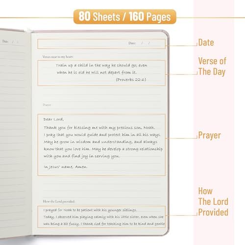 Mr. Pen- Prayer for my Child, 8.4"x5.7", 80 Sheets, Pink, Prayer Journal for Woman, Prayers for my Daughter - Image 2