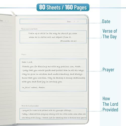 Mr. Pen- Prayer for my Child, 8.4"x5.7", 80 Sheets, Whisper Blue, Prayer Journal for Woman, Prayers for my Son - Image 2