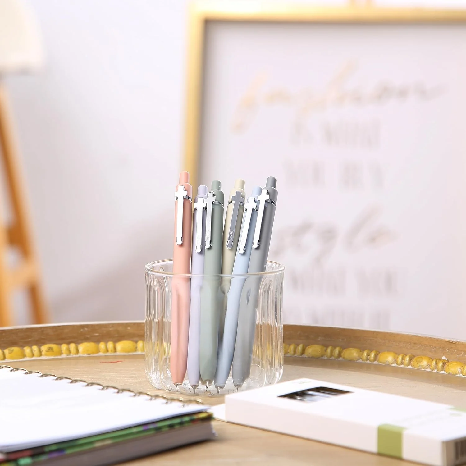 Customizable Retractable Cross Clip Pens, Black Ink, Fine Point 0.5mm, Assorted Color Barrels - Image 9