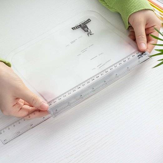 Plastic Ruler 12 Inch, 3 Pack, Clear, Inches & Centimeters, Dual Side - Image 6