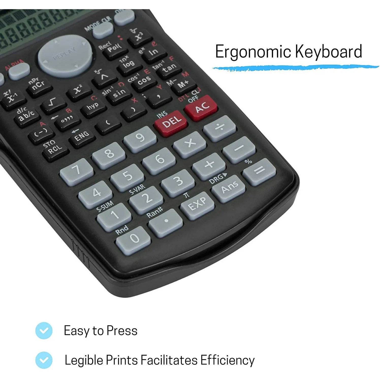 Scientific Calculator, 2-Line Display, 240 Functions, 10+2 Digits - Image 4