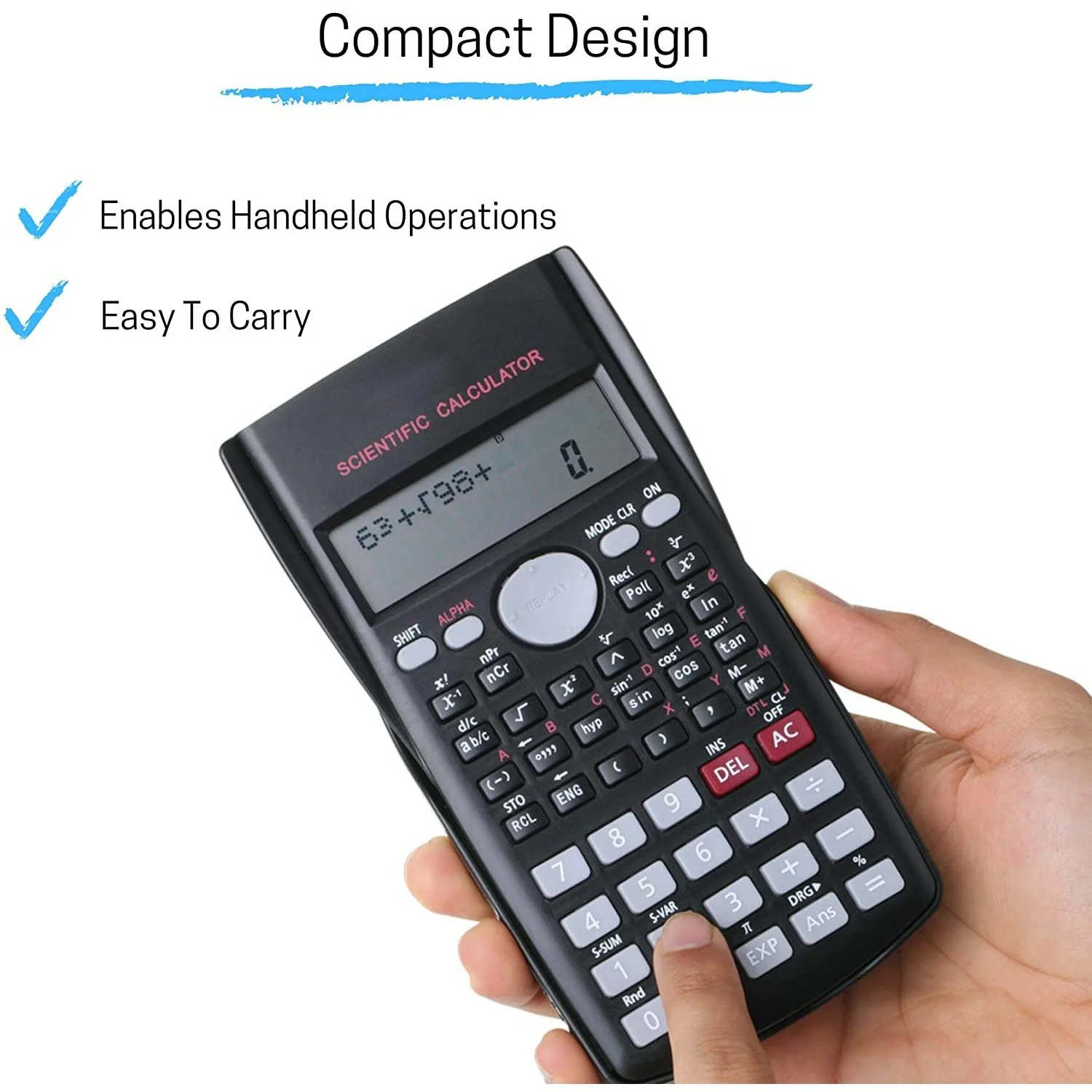 Scientific Calculator, 2-Line Display, 240 Functions, 10+2 Digits - Image 5