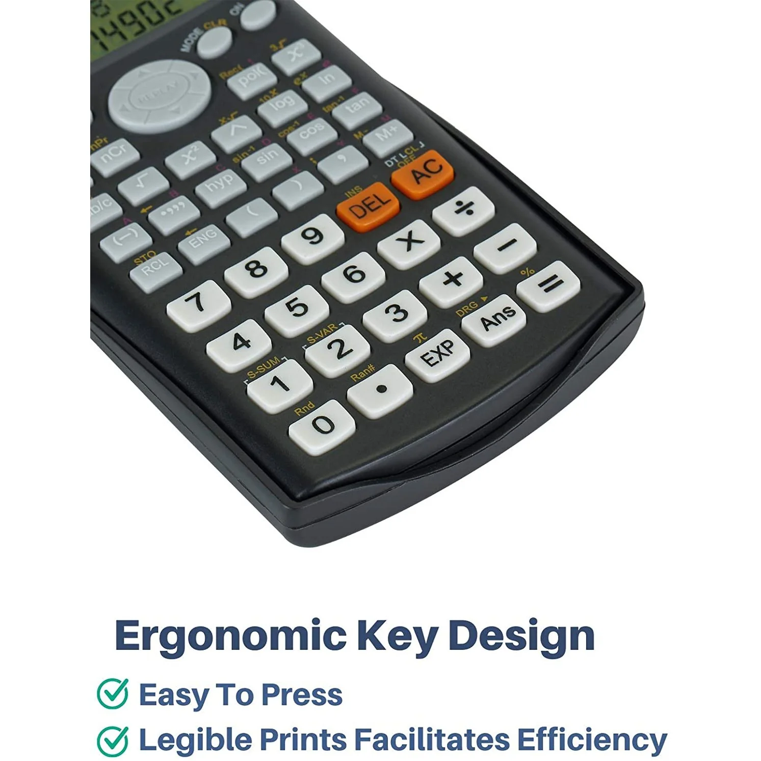 Solar Scientific Calculator, 2-Line Display, 240 Functions, 10+2 Digits - Image 4