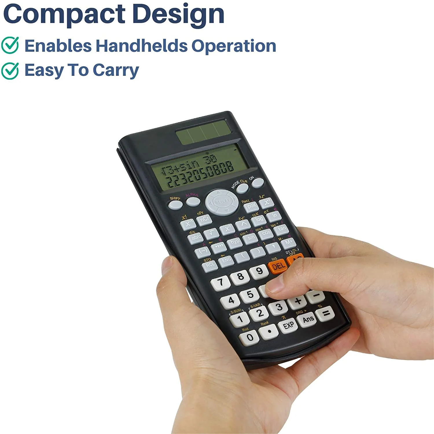 Solar Scientific Calculator, 2-Line Display, 240 Functions, 10+2 Digits - Image 5
