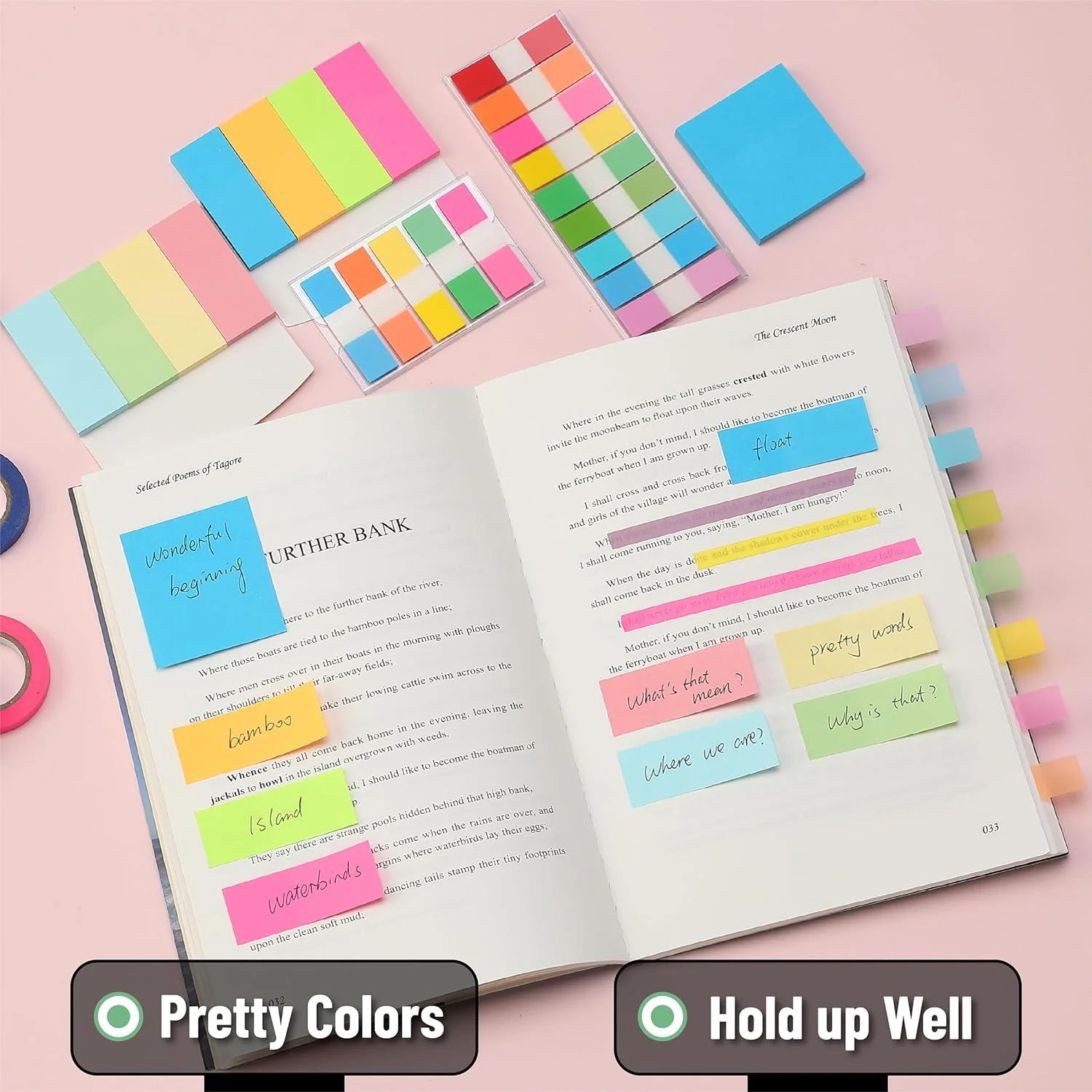 280-Piece Annotation Kit, Sticky Tabs, Mini Notes, Highlighter Tape - Image 3