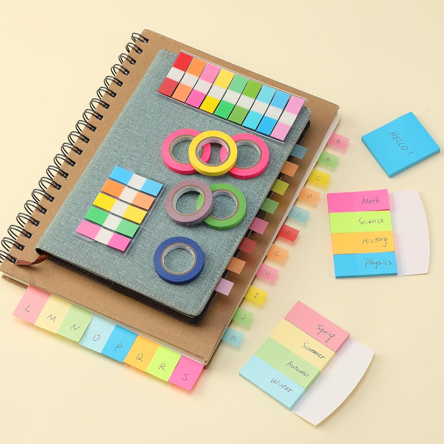 280-Piece Annotation Kit, Sticky Tabs, Mini Notes, Highlighter Tape - Image 5