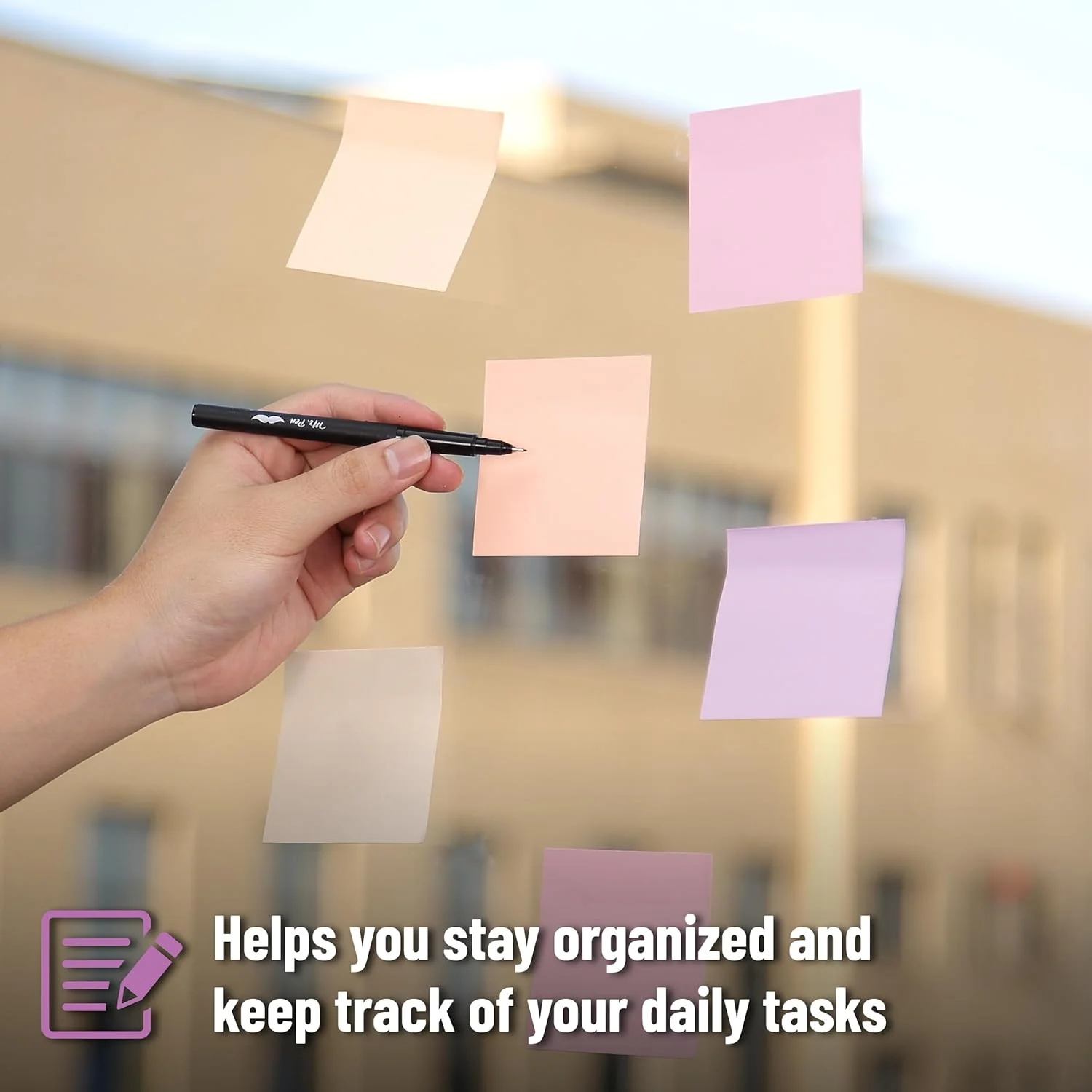 Colorful Sticky Notes 3x3 Inch, 12 Pads, 600 Sheets, Sunset Sorbet - Image 4