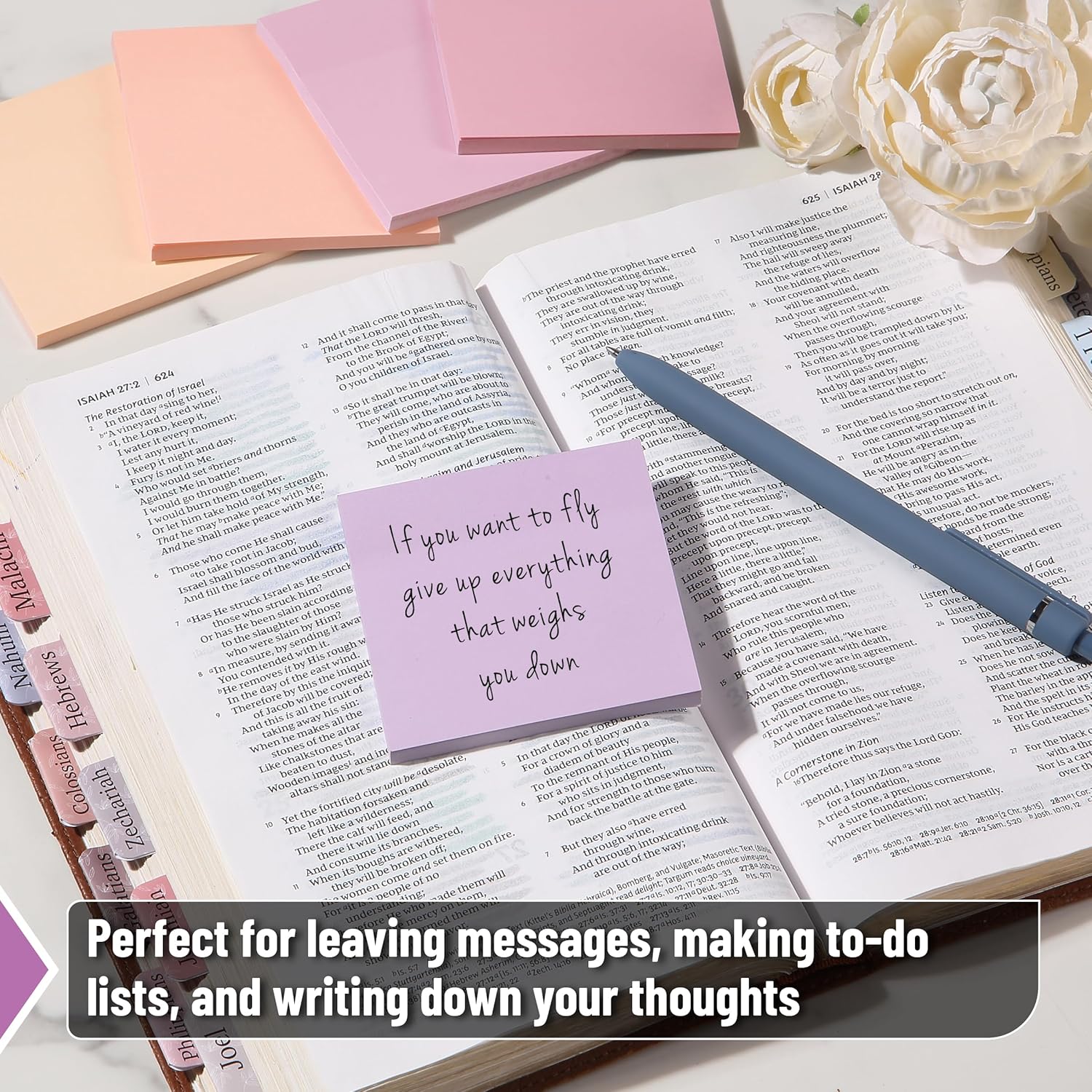 Colorful Sticky Notes 3x3 Inch, 12 Pads, 600 Sheets, Sunset Sorbet - Image 5