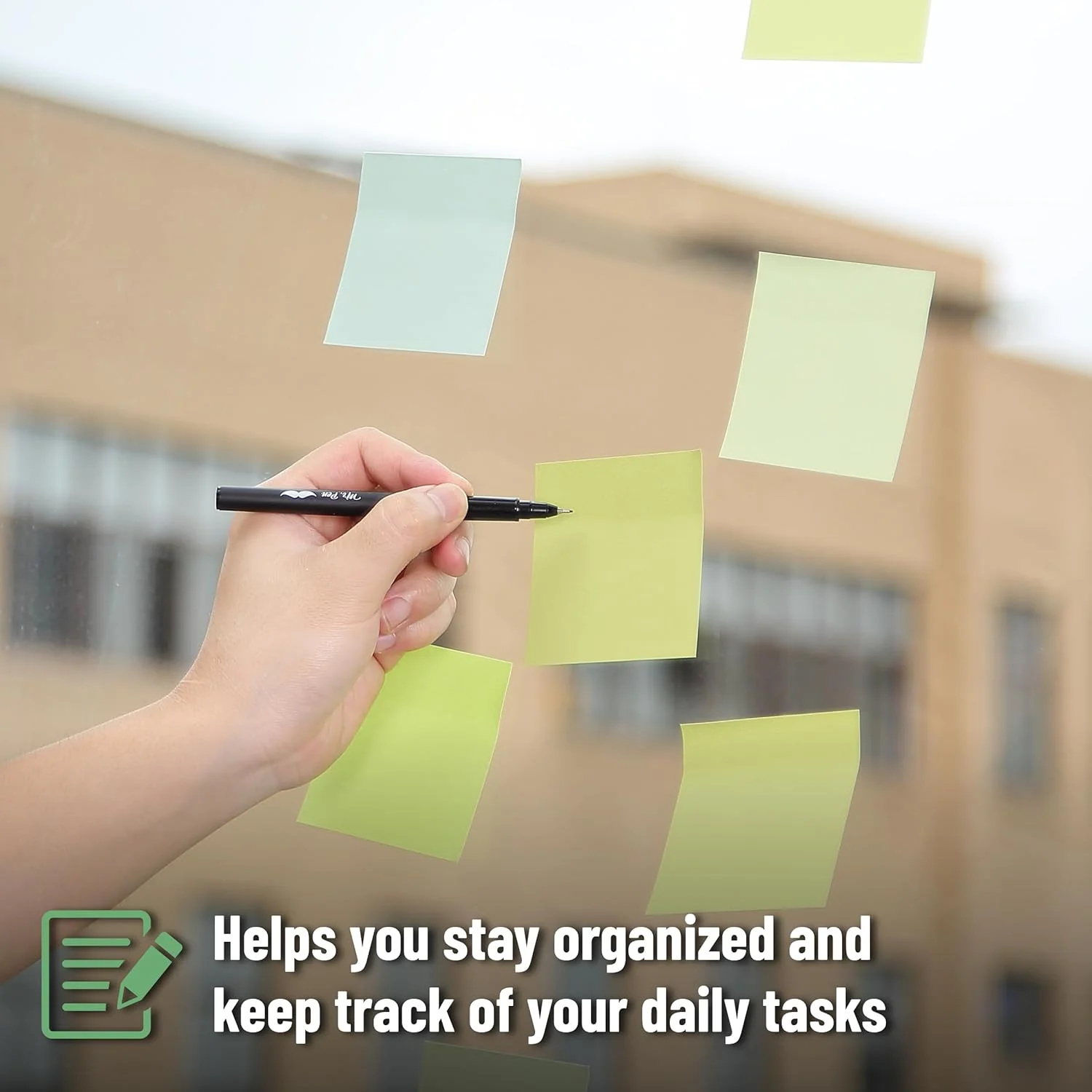 Green Sticky Notes 3x3 Inch, 12 Pads, 600 Sheets, Shades of Green - Image 4