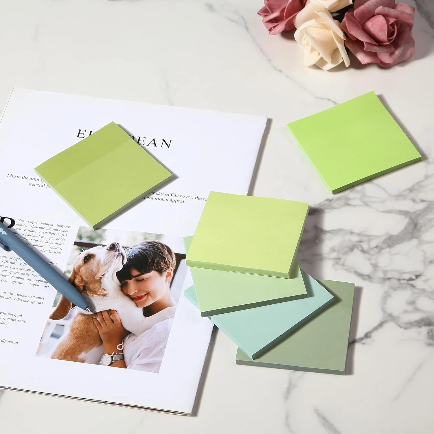 Green Sticky Notes 3x3 Inch, 12 Pads, 600 Sheets, Shades of Green - Image 7
