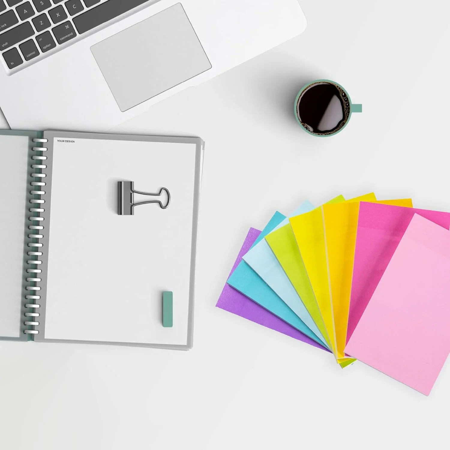 Colorful Large Sticky Notes, 3x5 Inch, 8 Pads, 640 Sheets - Image 2