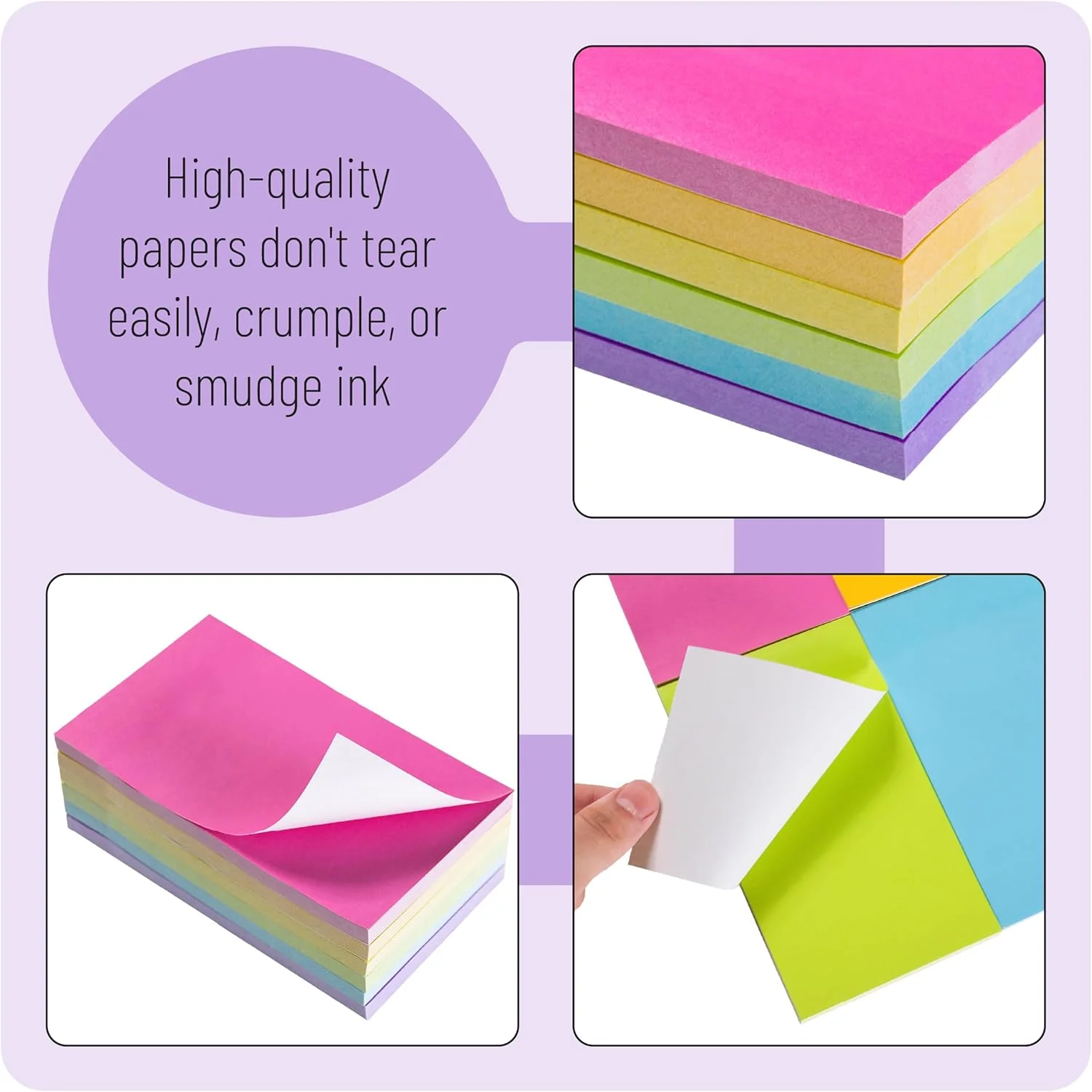 Colorful Large Sticky Notes, 3x5 Inch, 8 Pads, 640 Sheets - Image 5