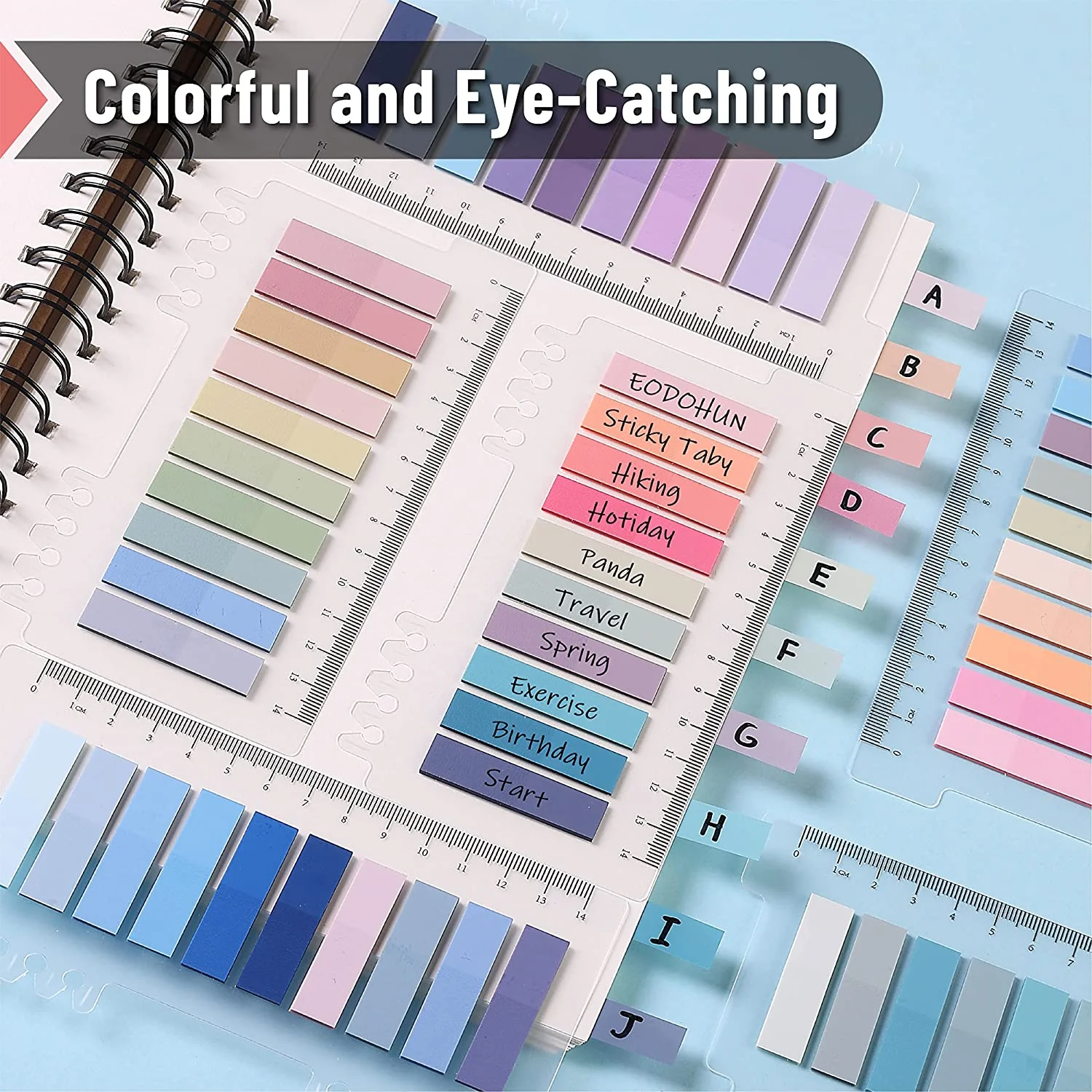 Sticky Tabs 1600 Pcs, Transparent Colorful Index Tabs, Page Markers, Book Tabs for Notes & Organizing - Image 10