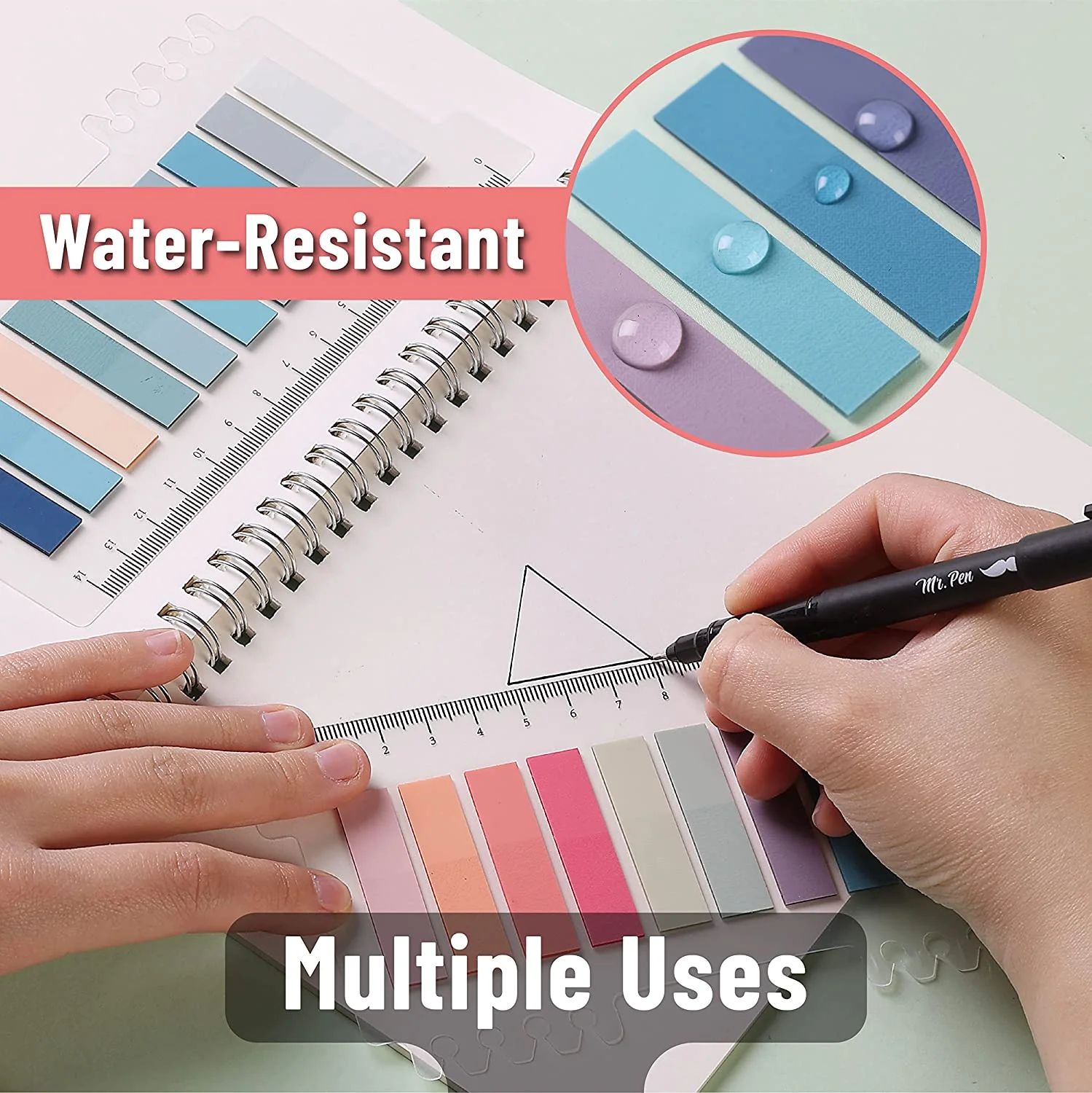 Sticky Tabs 1600 Pcs, Transparent Colorful Index Tabs, Page Markers, Book Tabs for Notes & Organizing - Image 5