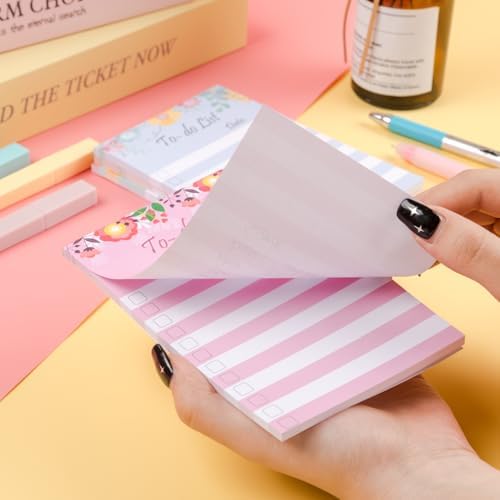 To Do List Sticky Notes 4x6, 4 Pads, 200 Sheets, Floral Header - Image 8