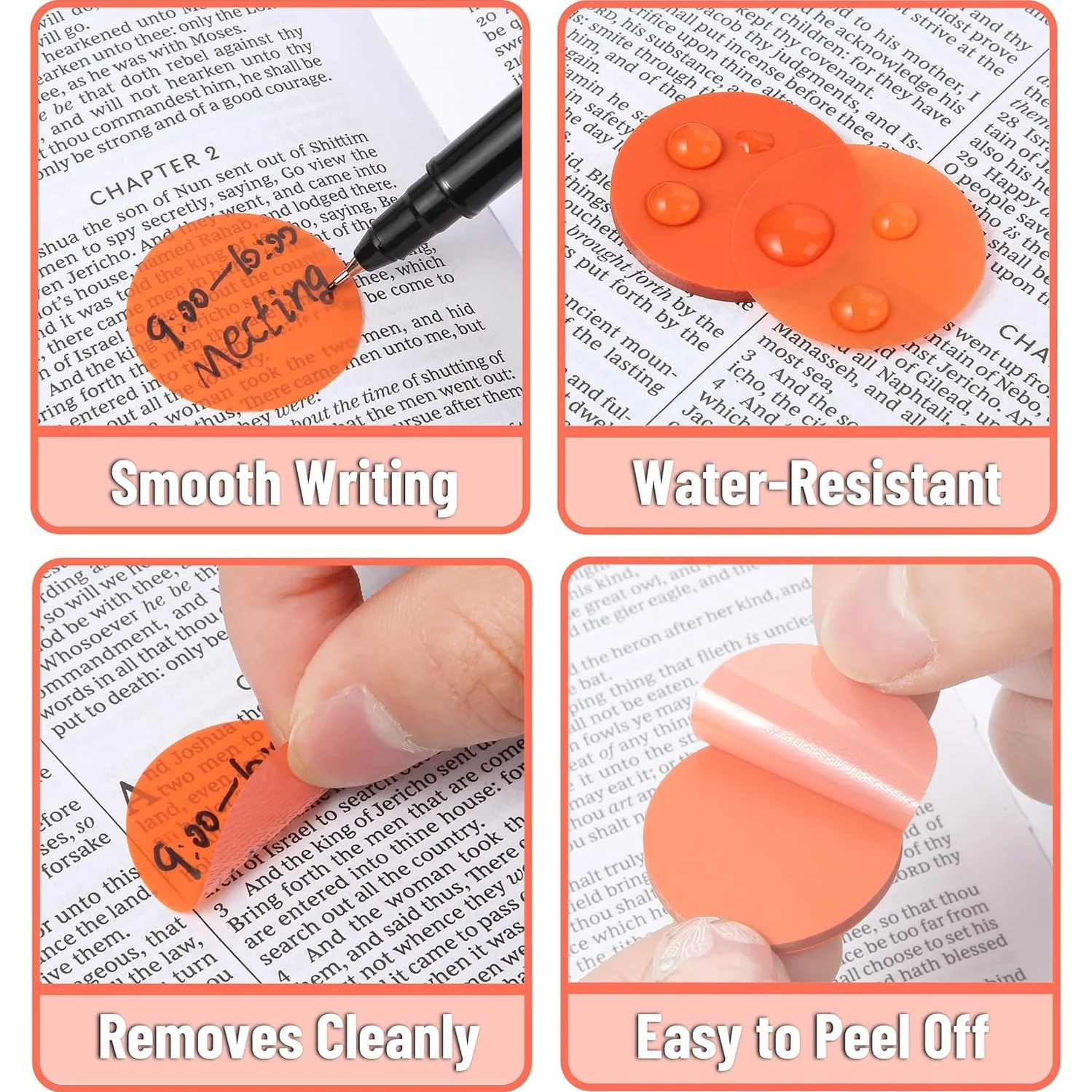 Bulk Round Transparent Sticky Notes Set, 28 Pads, 1120 Sheets - Image 5