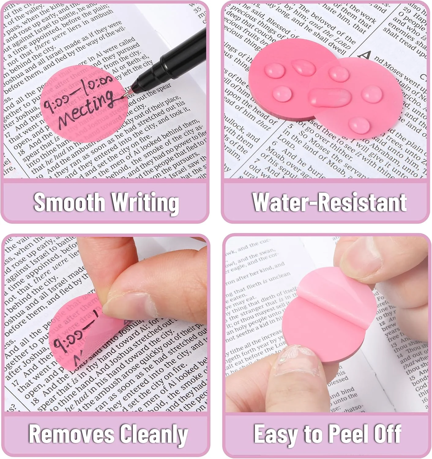 Colorful Round Transparent Sticky Notes, 14 Pads, 560 Sheets, 1.1" - Image 5