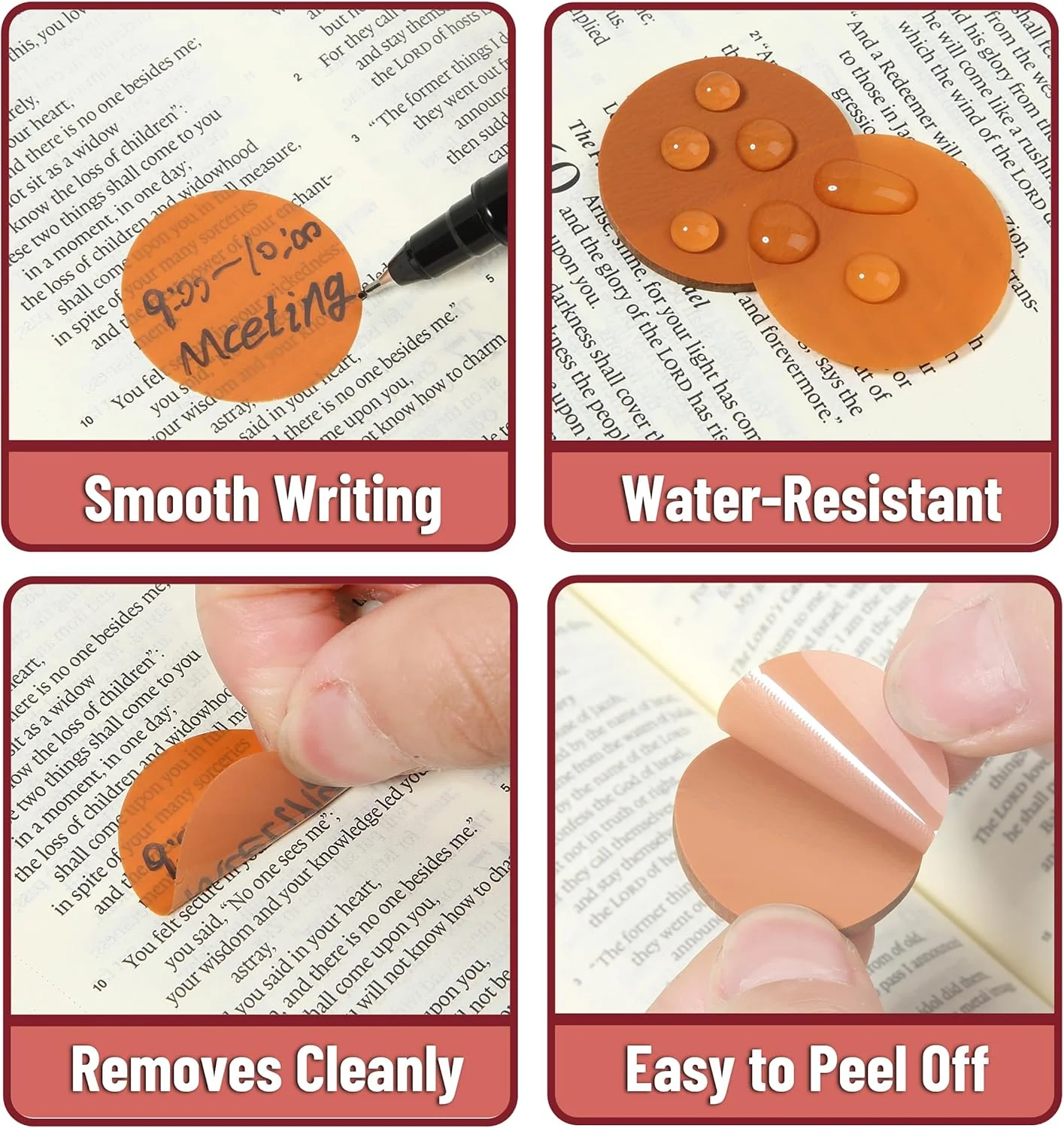 Round Transparent Sticky Notes Set, 14 Pads, 560 Sheets, 1.1" - Image 6