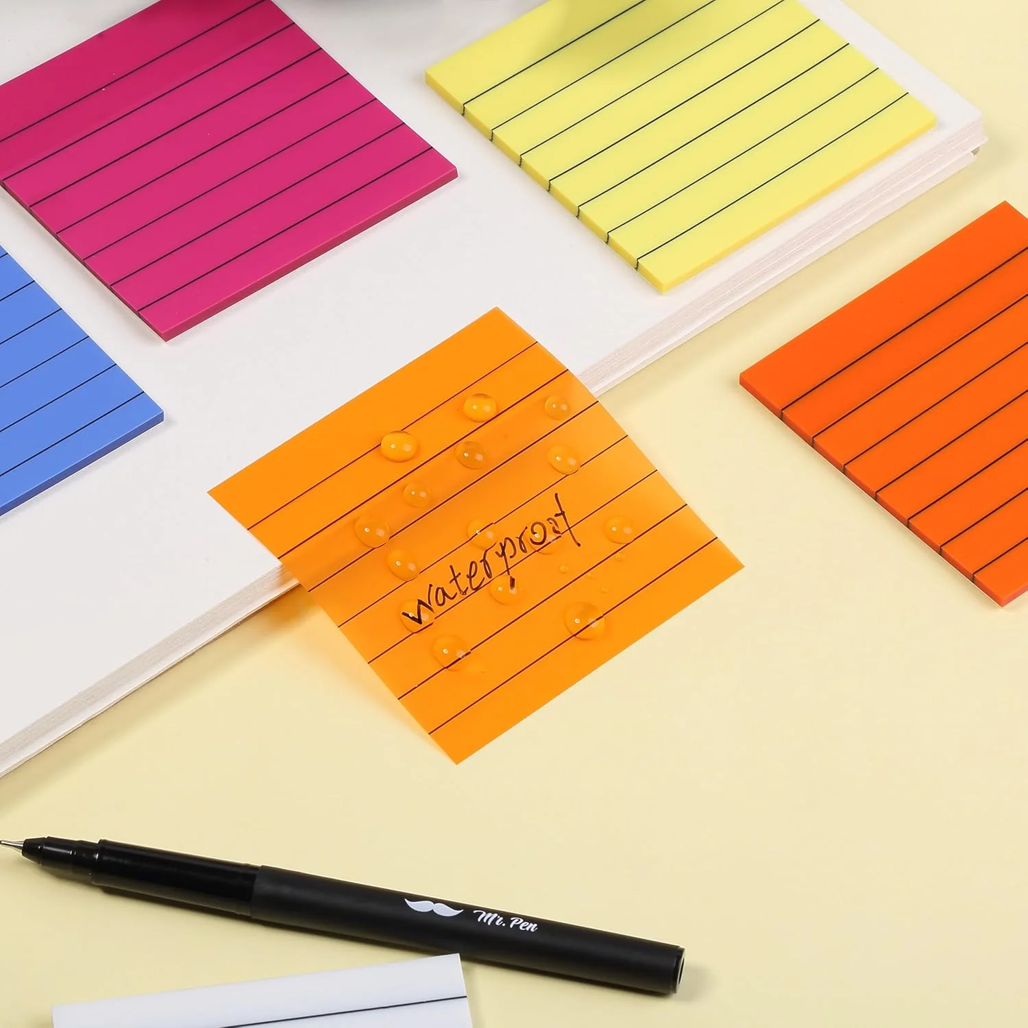 Lined Transparent Sticky Notes 3x3, 10 Pads, 500 Sheets - Image 9