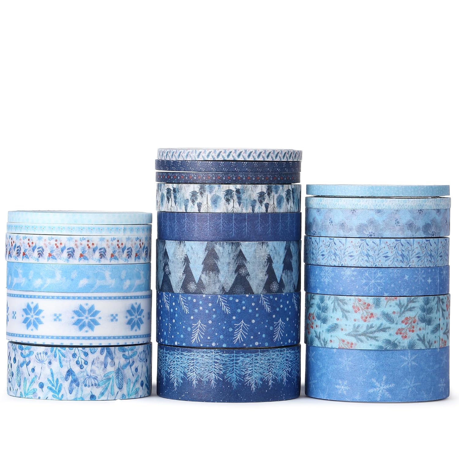 Blue Washi Tape Set, 21 Rolls, Ocean Breeze, 5 Yards Each - Image 6