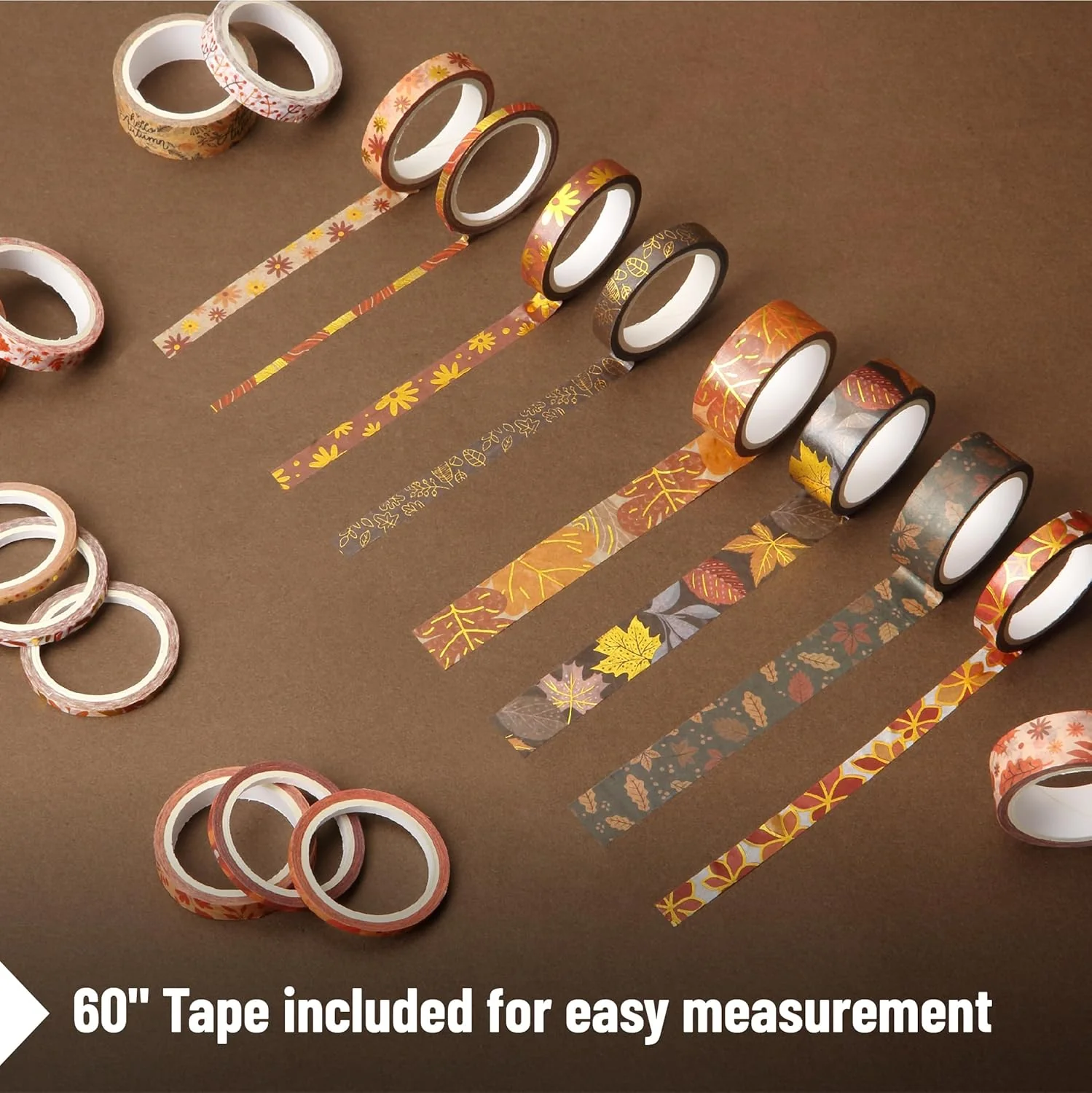 Mr. Pen- Washi Tape Set, 21 Rolls, Autumn Leaves, Decorative Tape, Washi Tapes - Image 6