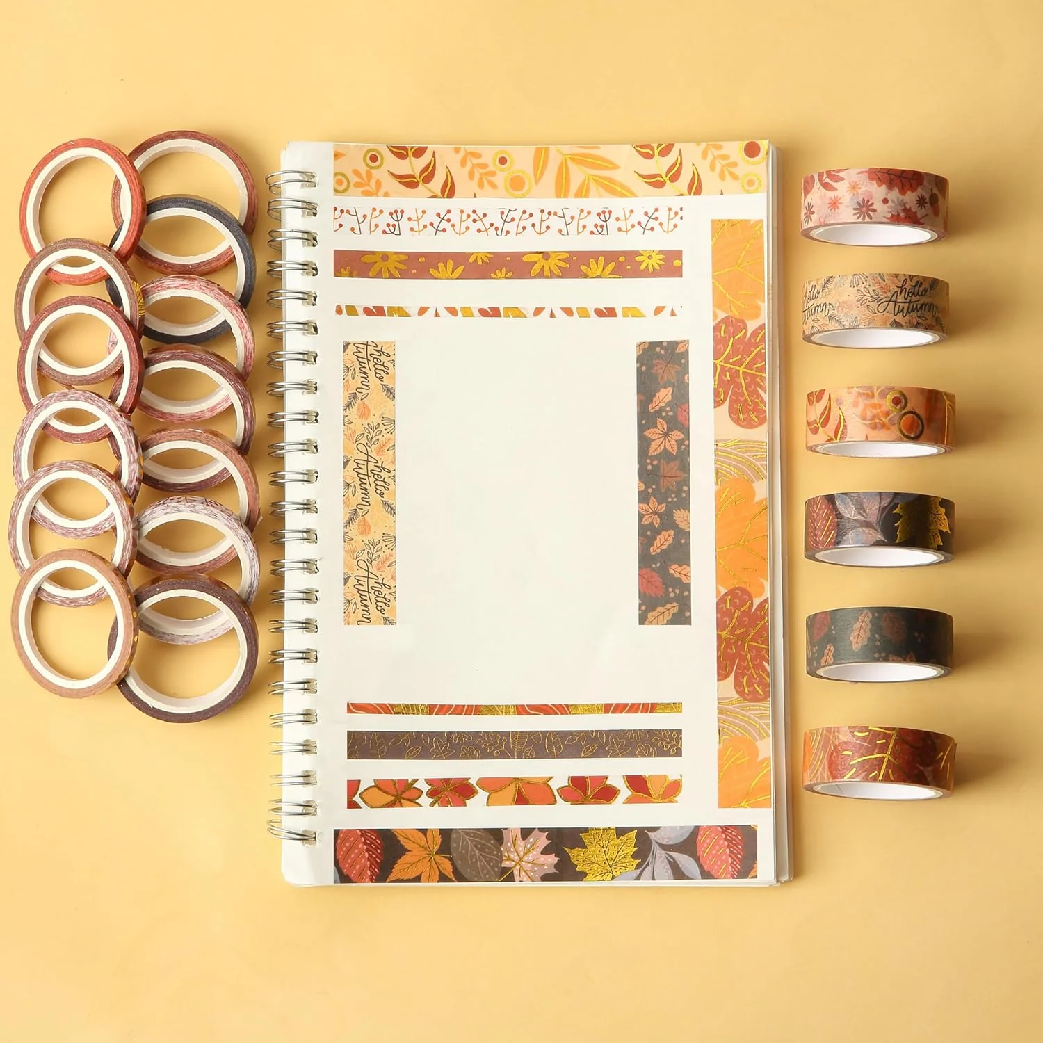 Mr. Pen- Washi Tape Set, 21 Rolls, Autumn Leaves, Decorative Tape, Washi Tapes - Image 7